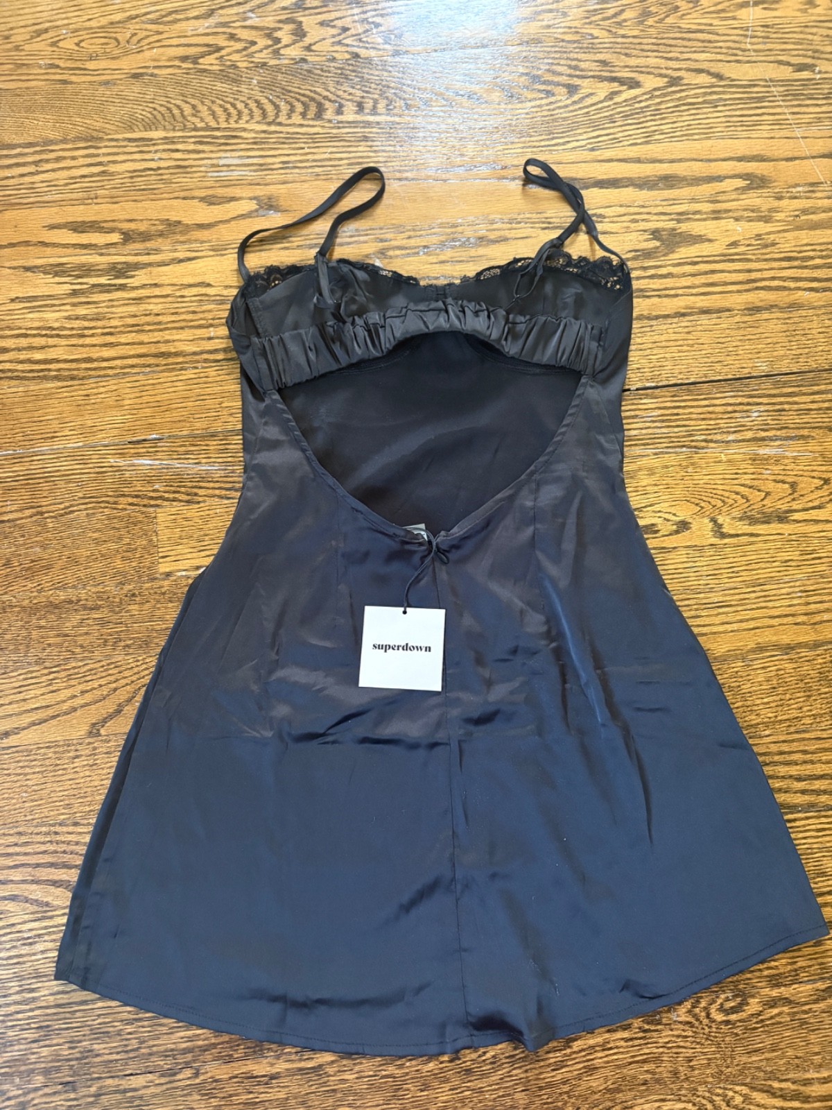 Womens revolve superdown black mini silk dress xs