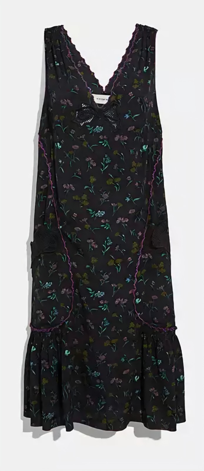 Coach 1941 Black Wildflower Dress With Bows Bowdress Size 4 GUC