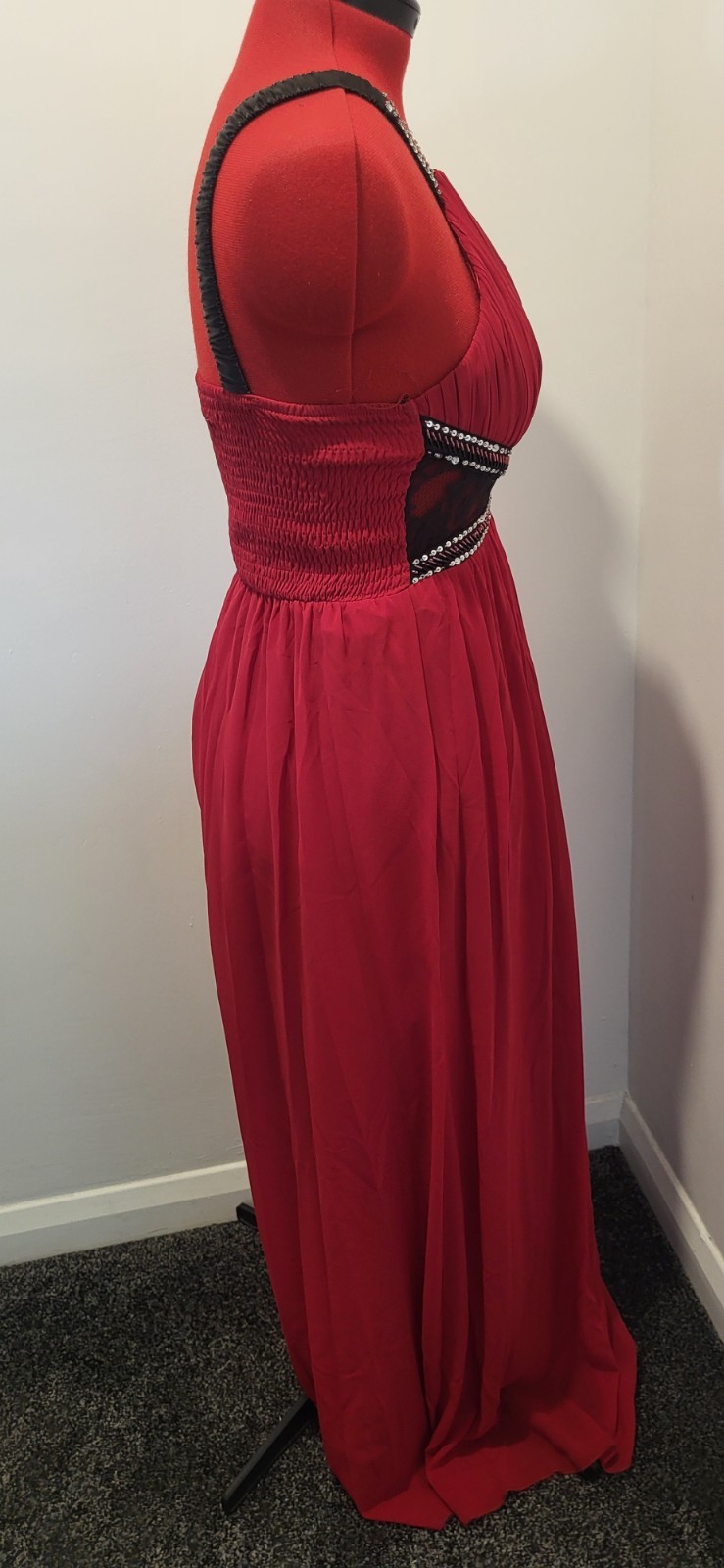 Little Mistress Red Embellished Ballgown, Cruise, Party Wedding 14 Full Length