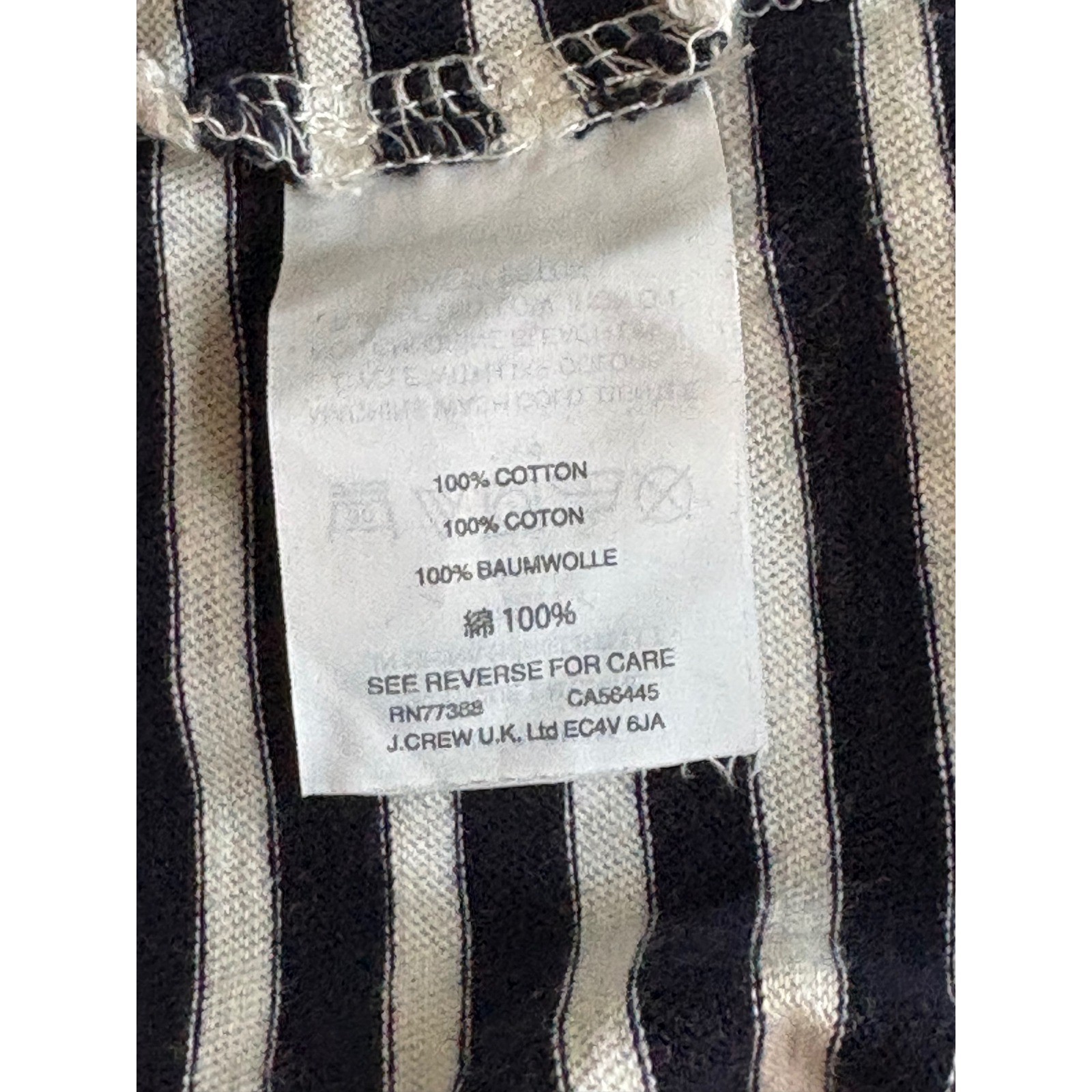 J.Crew Striped Tank Dress Large Navy Blue White Sleeveless Racerback Midi Knit