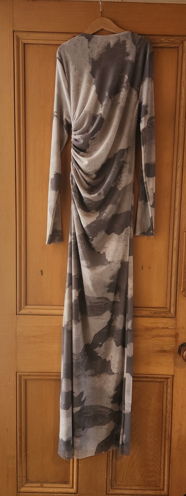 Scanlan Theodore Mesh Cloud Print Dress in grey, BNWT, RRP $650