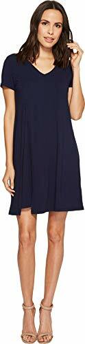 Mod-O-Doc Women’s Cotton Modal Spandex Jersey Slit Front T-Shirt Dress True Navy