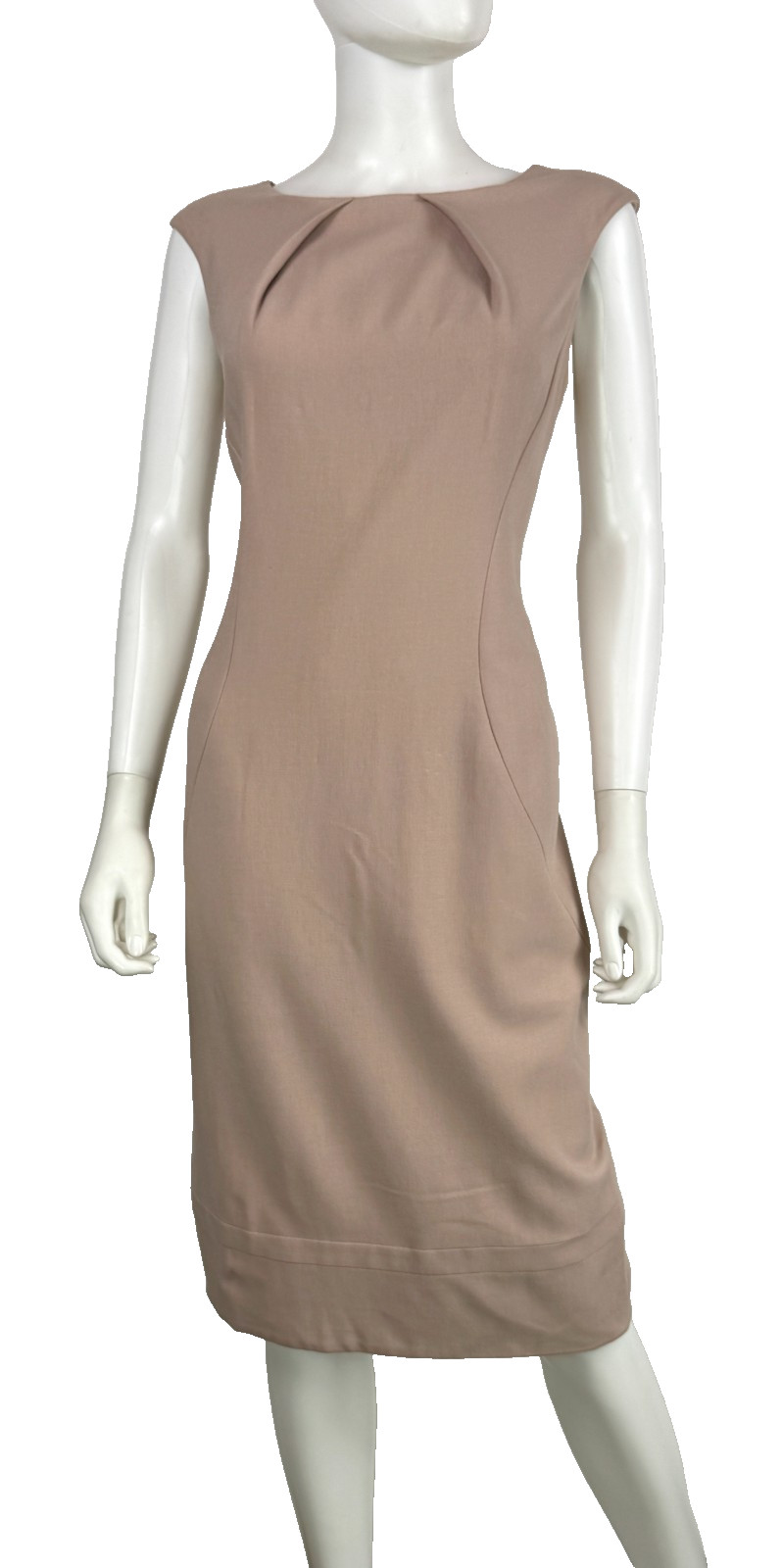 $3K Giorgio Armani Dusty Pink Wool Dress 8 US 44 IT M Stretch Lined Runway Auth