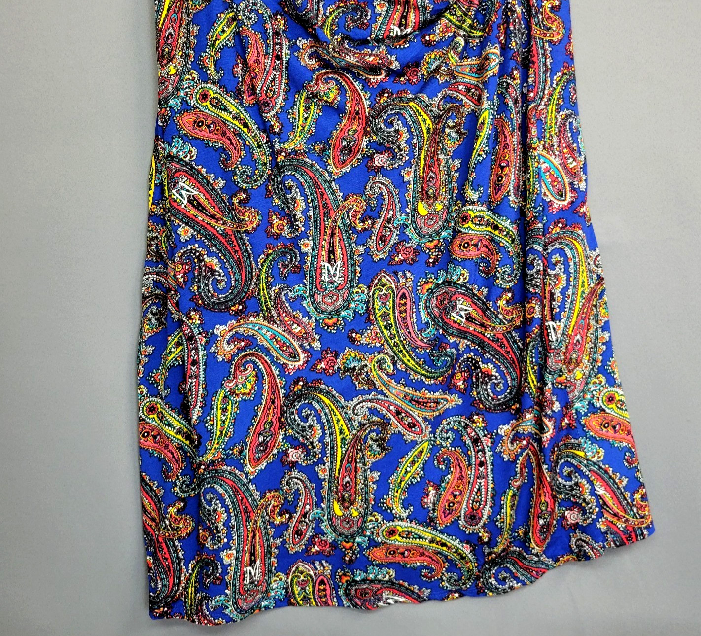 Sugar & Spliced Dress Womens S Blue Paisley Runch Sleeveless Bobo Chic Vibrant