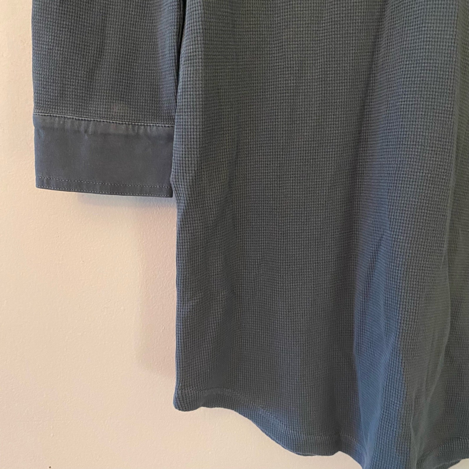 The Normal Brand Blue Henley Thermal Long Sleeve Shirt Dress Women’s size XS