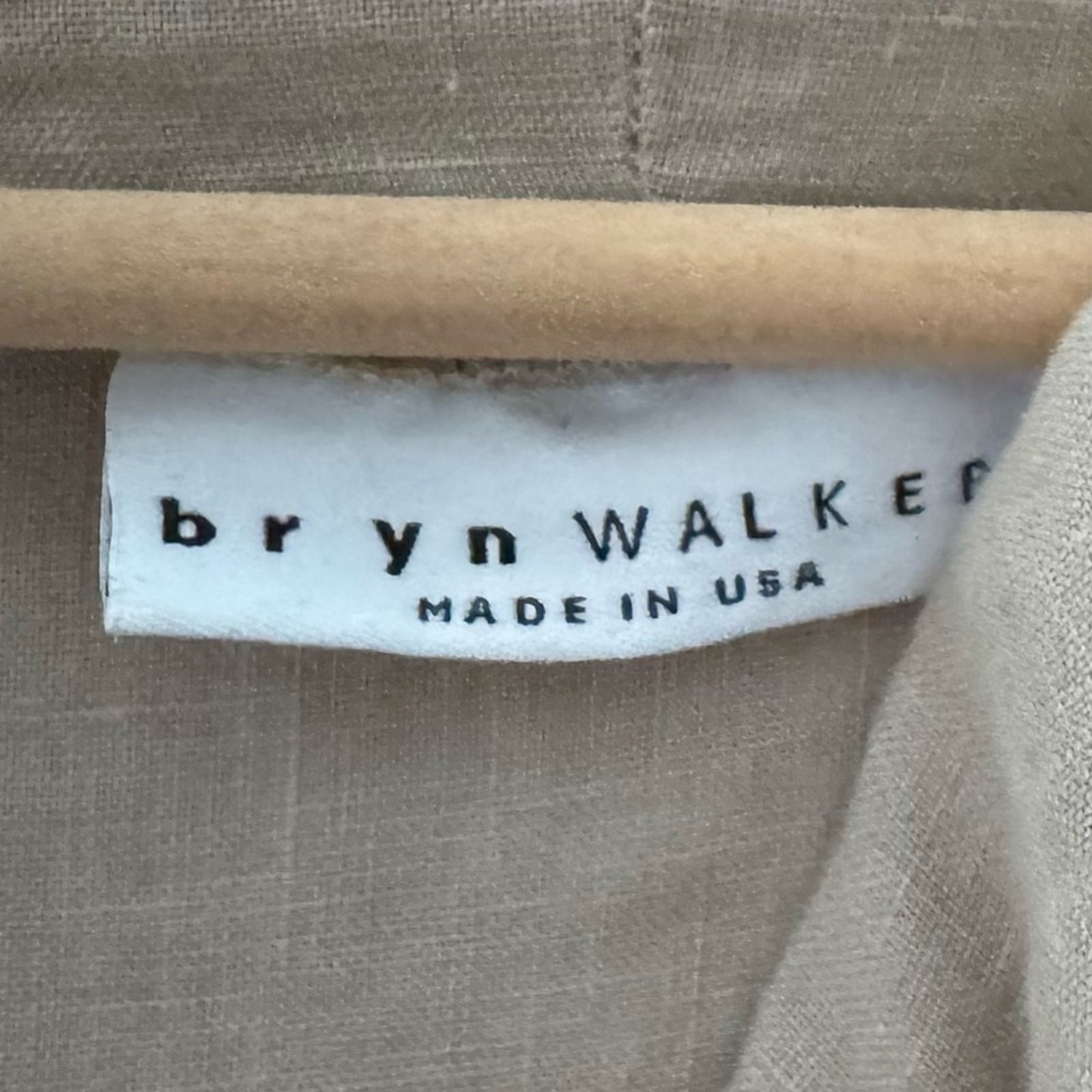 Bryn Walker Atticus Romper Jumpsuit Dress Med Sand Linen Lagenlook Artsy Boho