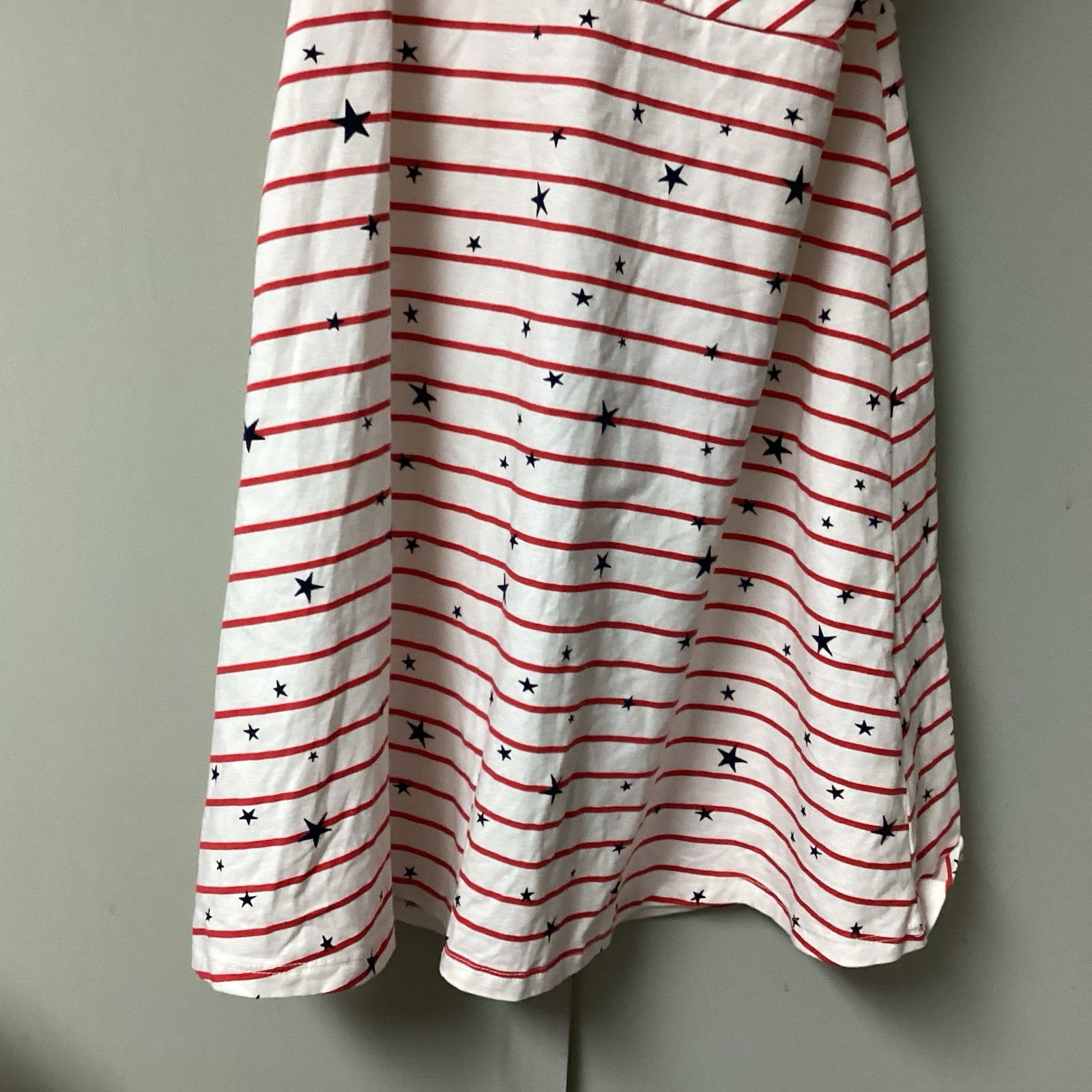 NWT SO Kohl’s Sz Large Juniors Halter Mini Dress Stretch Americana Patriotic 4th