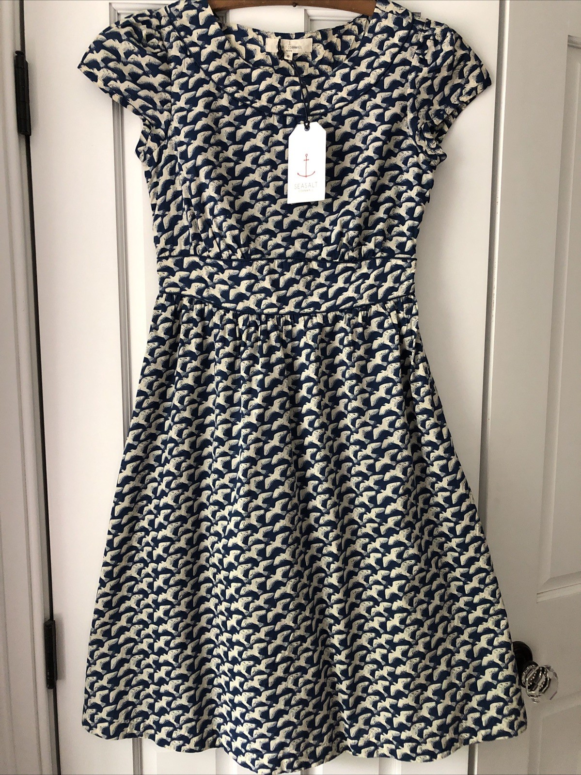 Seasalt Cornwall Briarfield Dress NWT UK 8 100% Cotton Vintage Style PTP 16”