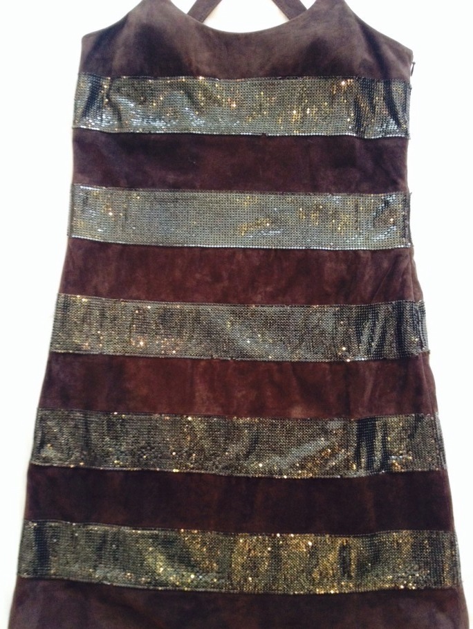 NEW***HAUTE HIPPIE**Brown Suede w/ chains Dress**Small**$2595