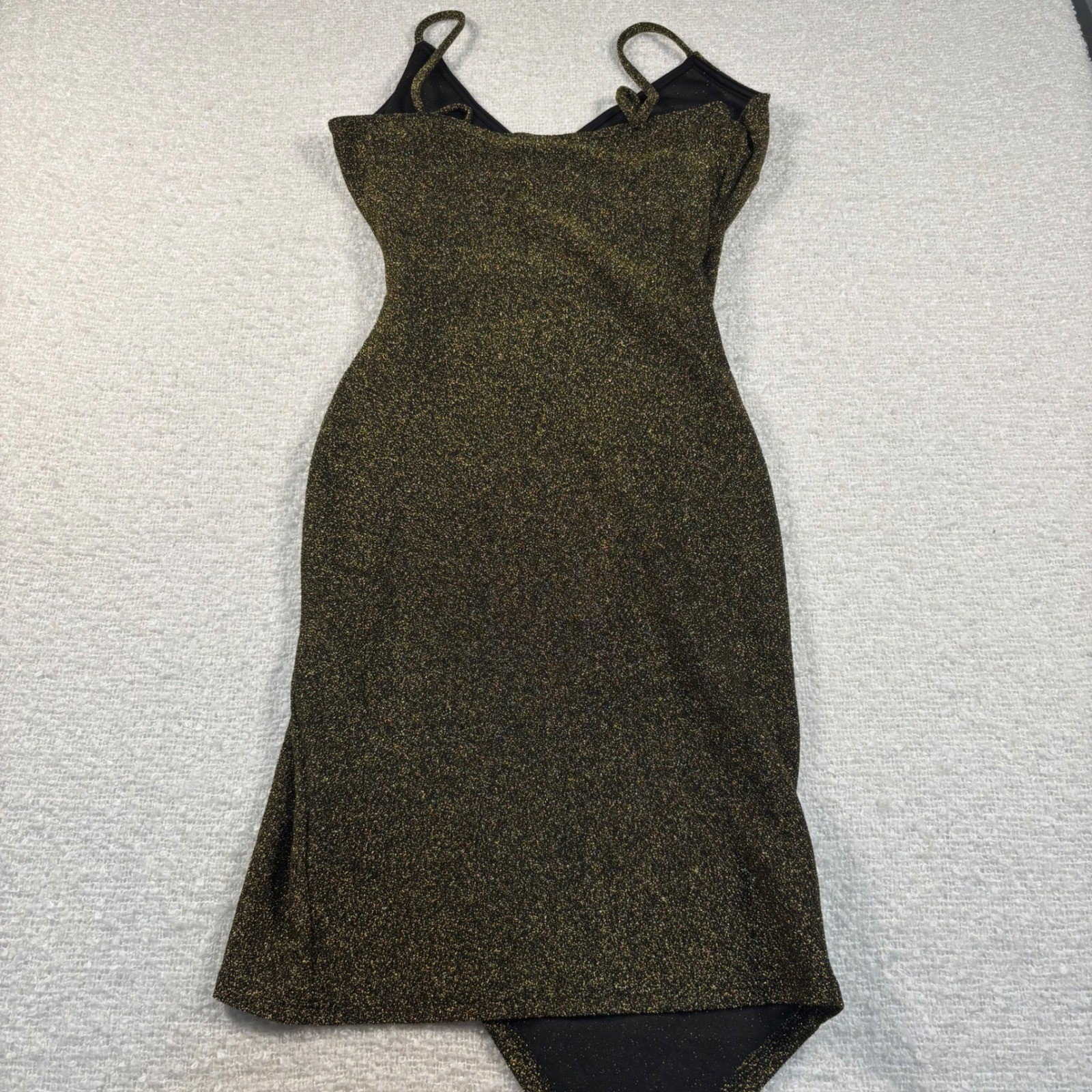 charlotte russe black gold glitter mini wrap dress y2k chic coquette night out