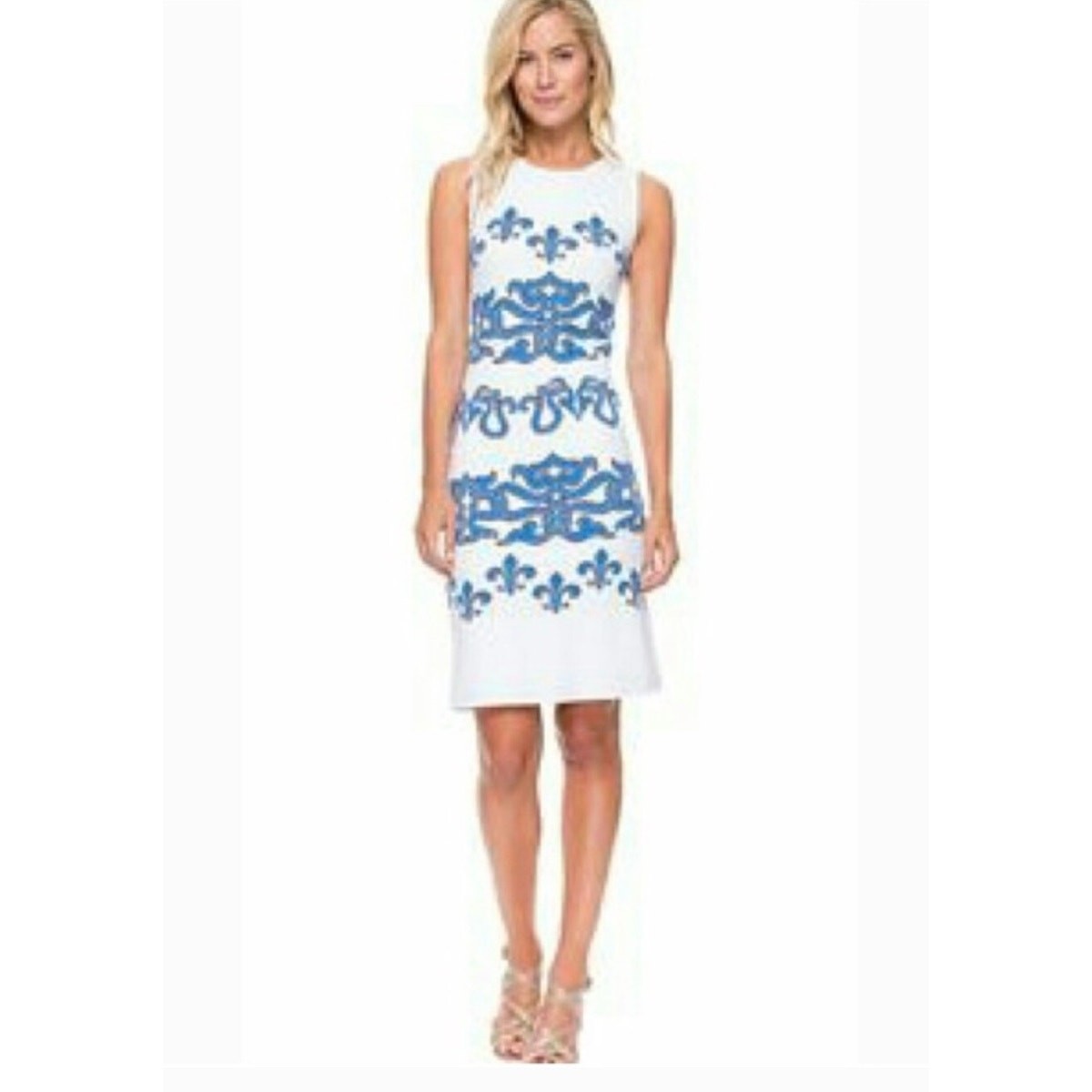 J. McLaughlin Sophia Byzantium Fleur De Lis Dress