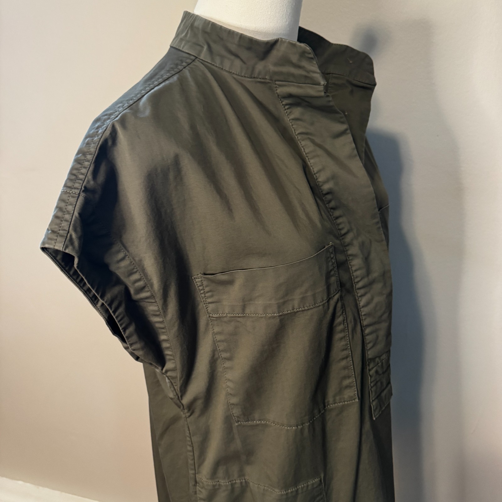 EVERLANE 2026 Easy Workwear Dress Olive Green Oversized Women’s Size Small