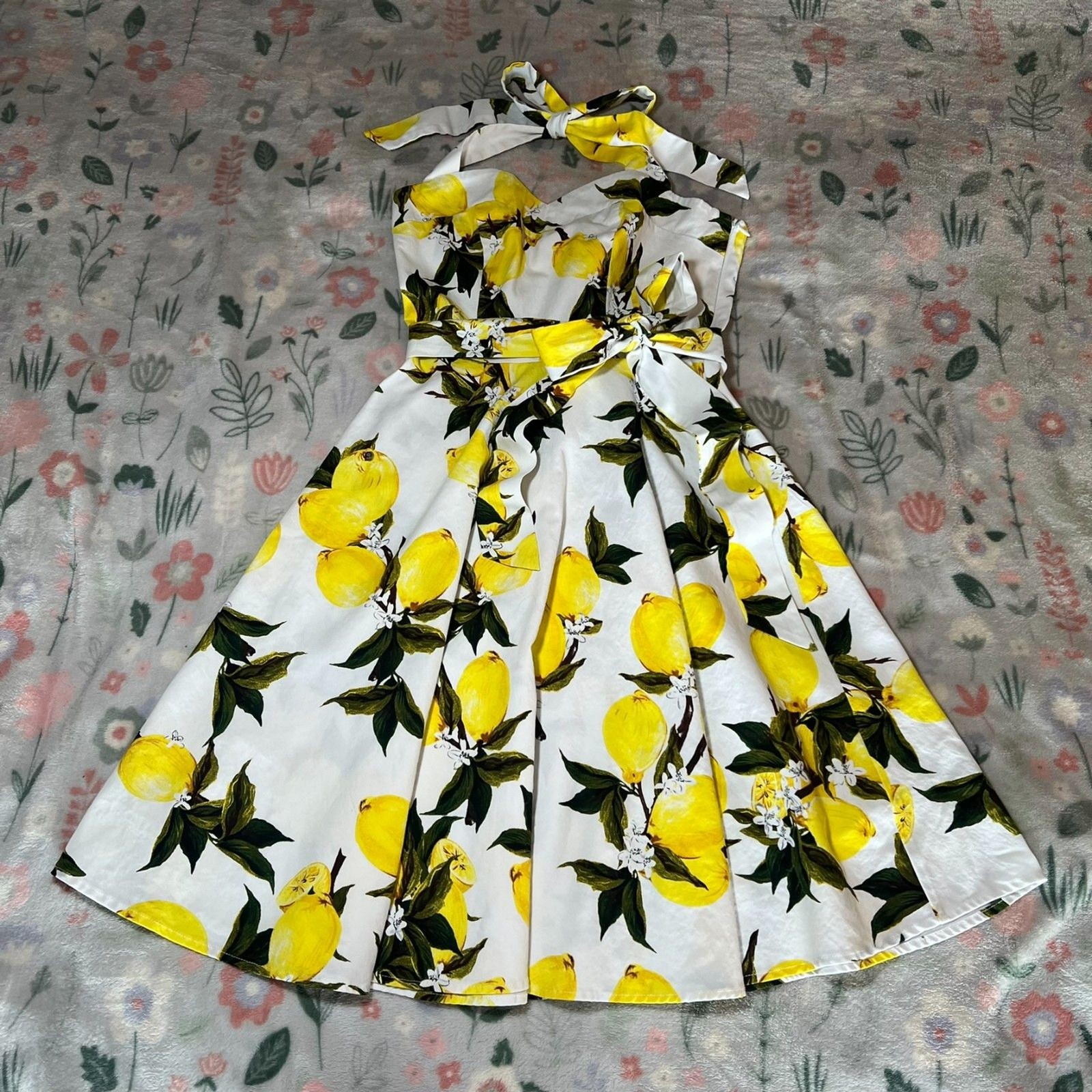 Retro 50s Swing Dress S – Rockabilly Americana Pin-Up Cottage Boho Picnic Preppy