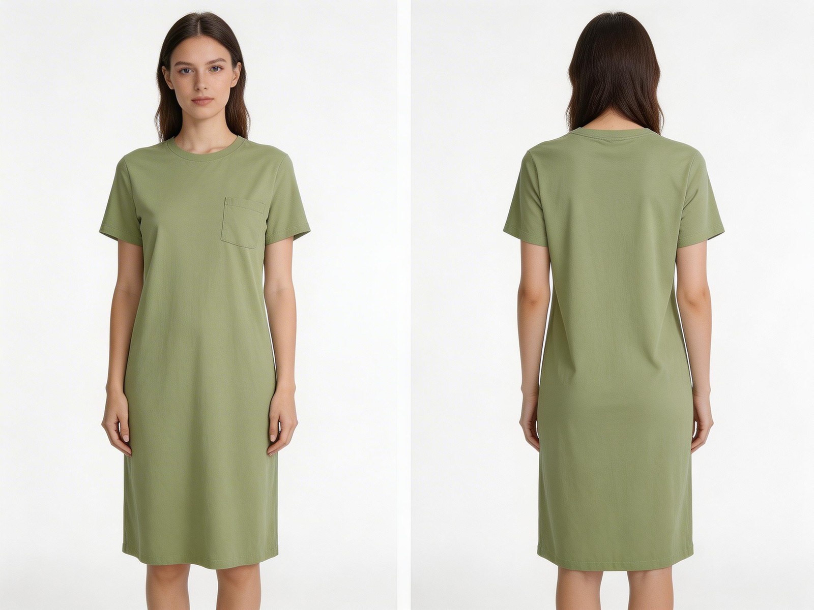 Time True Women’s Dress T-Shirt Dress Green XL