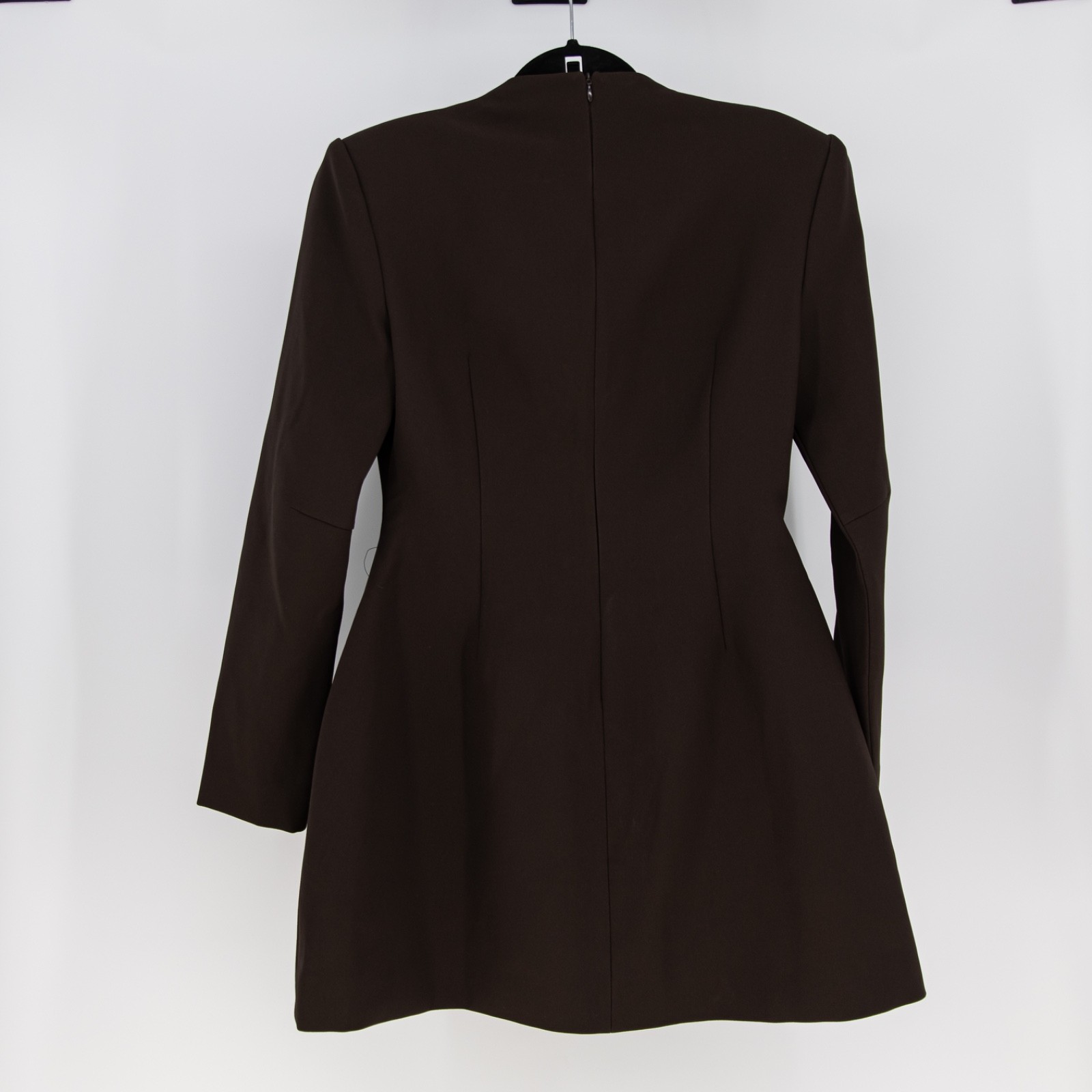 Odd Muse Women’s Double Breasted Button Structured Mini Dress Classic Brown XL