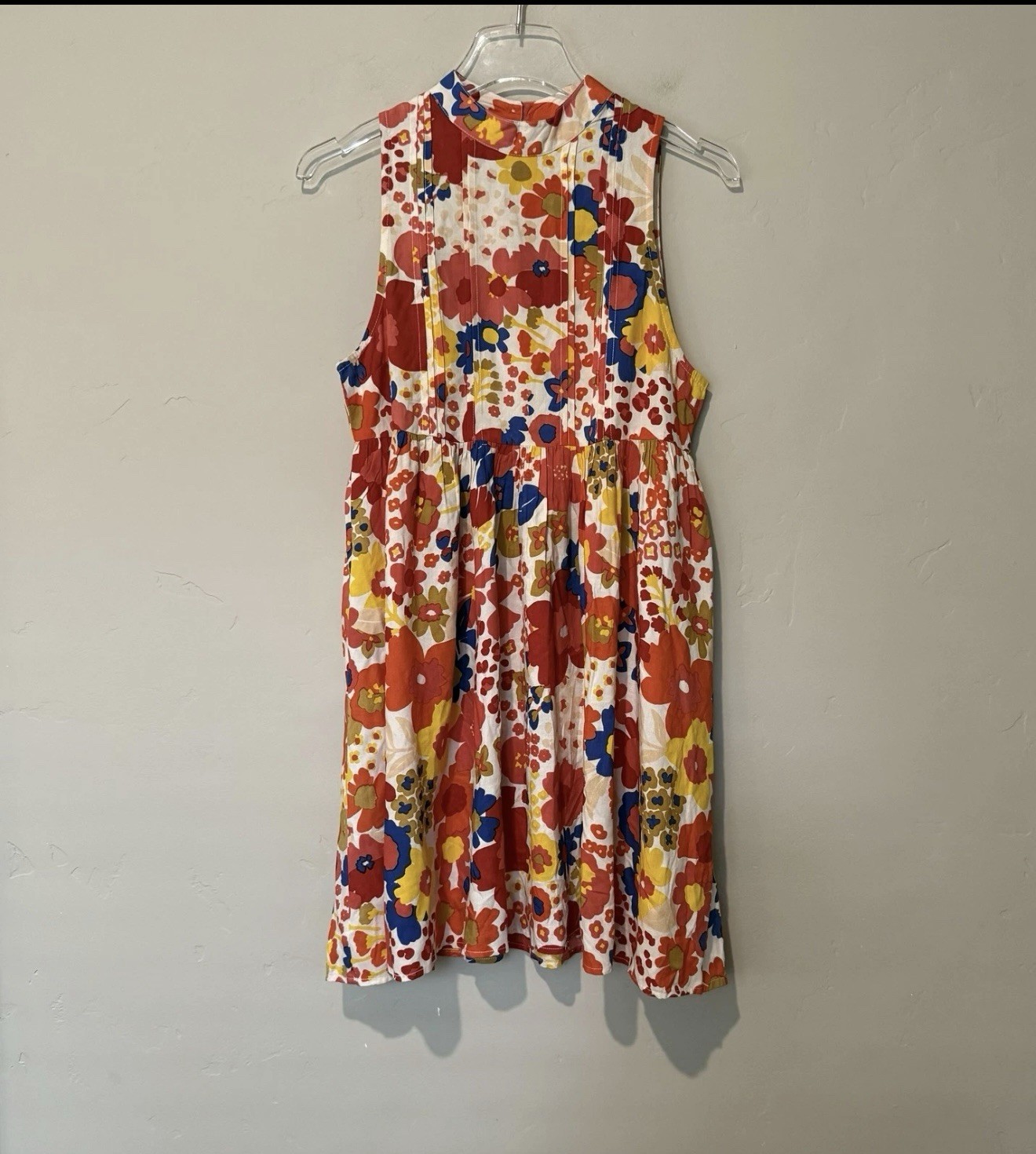 XIX PALMS Dress Womens S Multicolor Sundress Rayon Boho Hawaii Resortwear Cruise