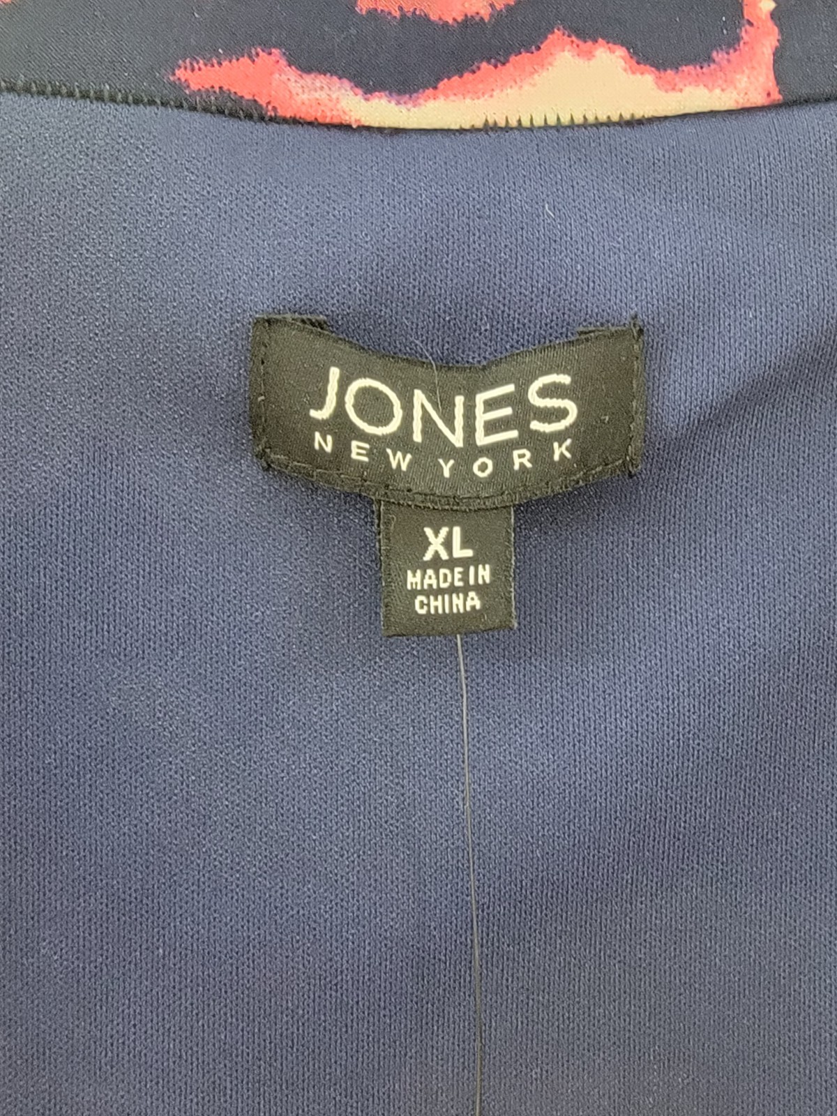 Jones New York Collared Twisted Wrap Midi Dress Women’s Size XL Pacific Navy