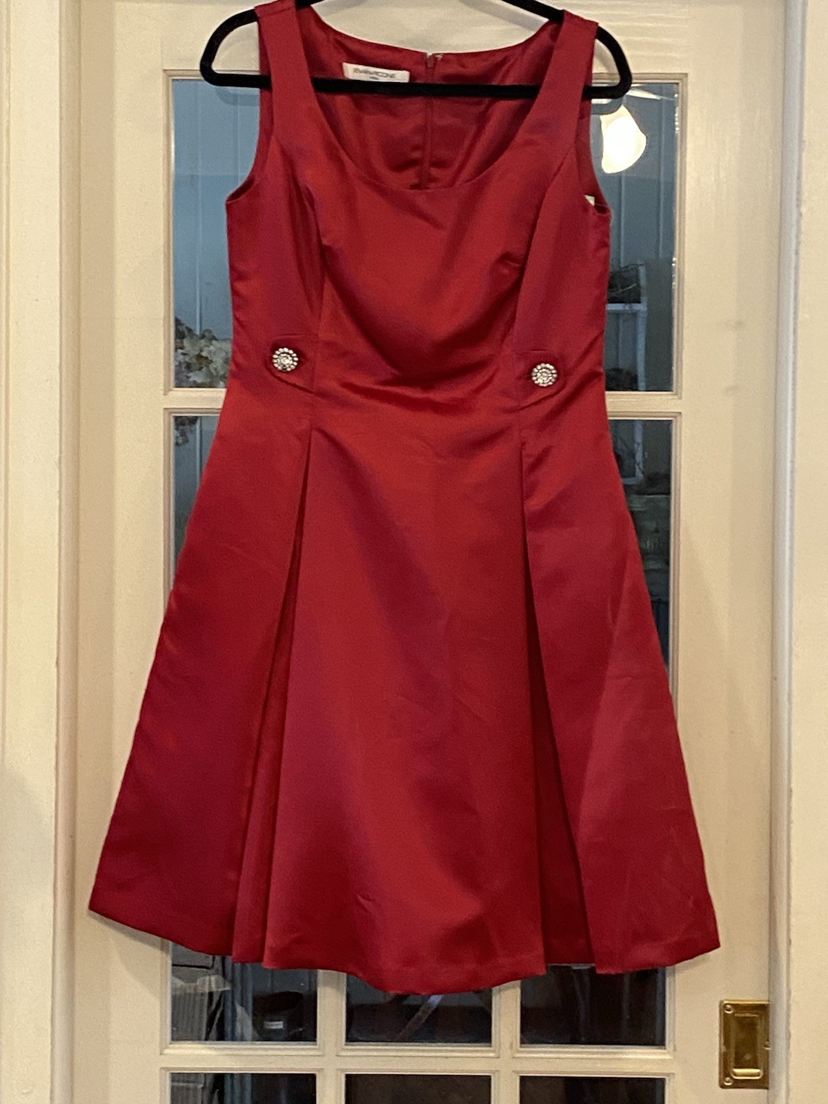 NWT Evan Picone Red Classic Holiday Party Dress Sz 8 Sheath A Line Sleeveless