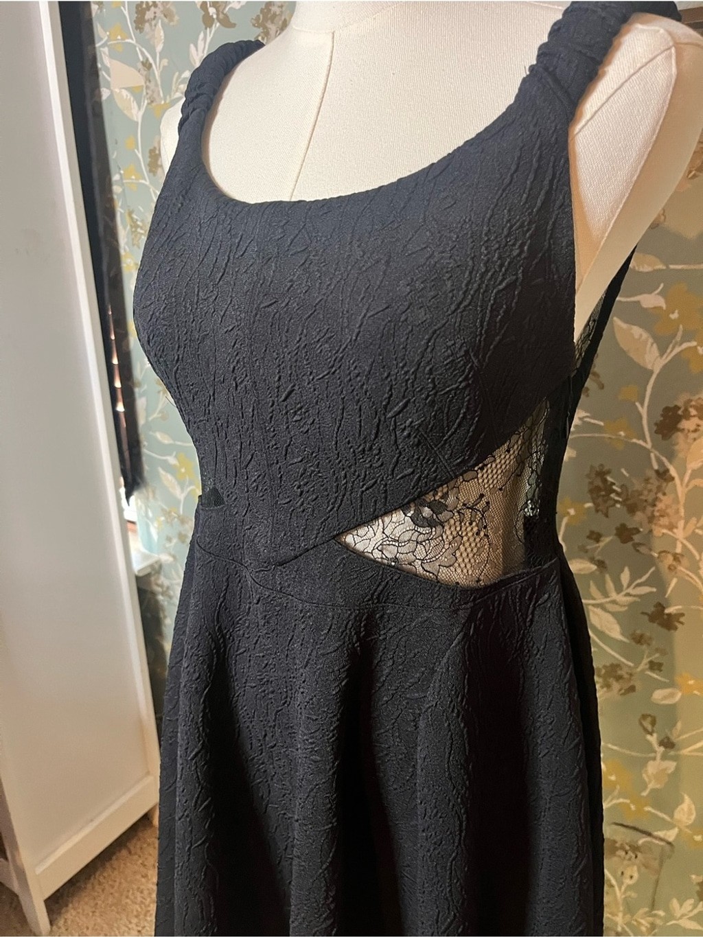 NWT Free People Black Lace- Insert Dress Size M