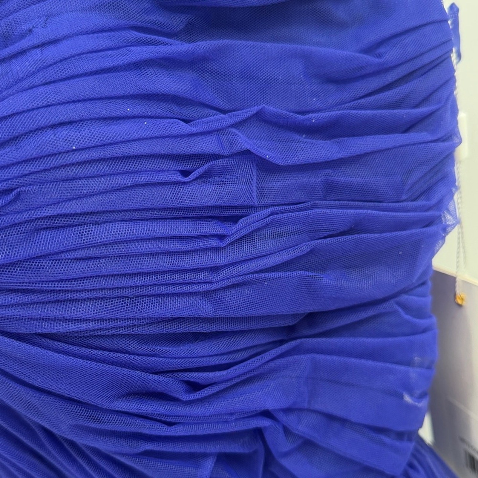 Mac Duggal 68713 One Side Off the Shoulder Bustier Ball Gown – Cobalt – 6 – NWT
