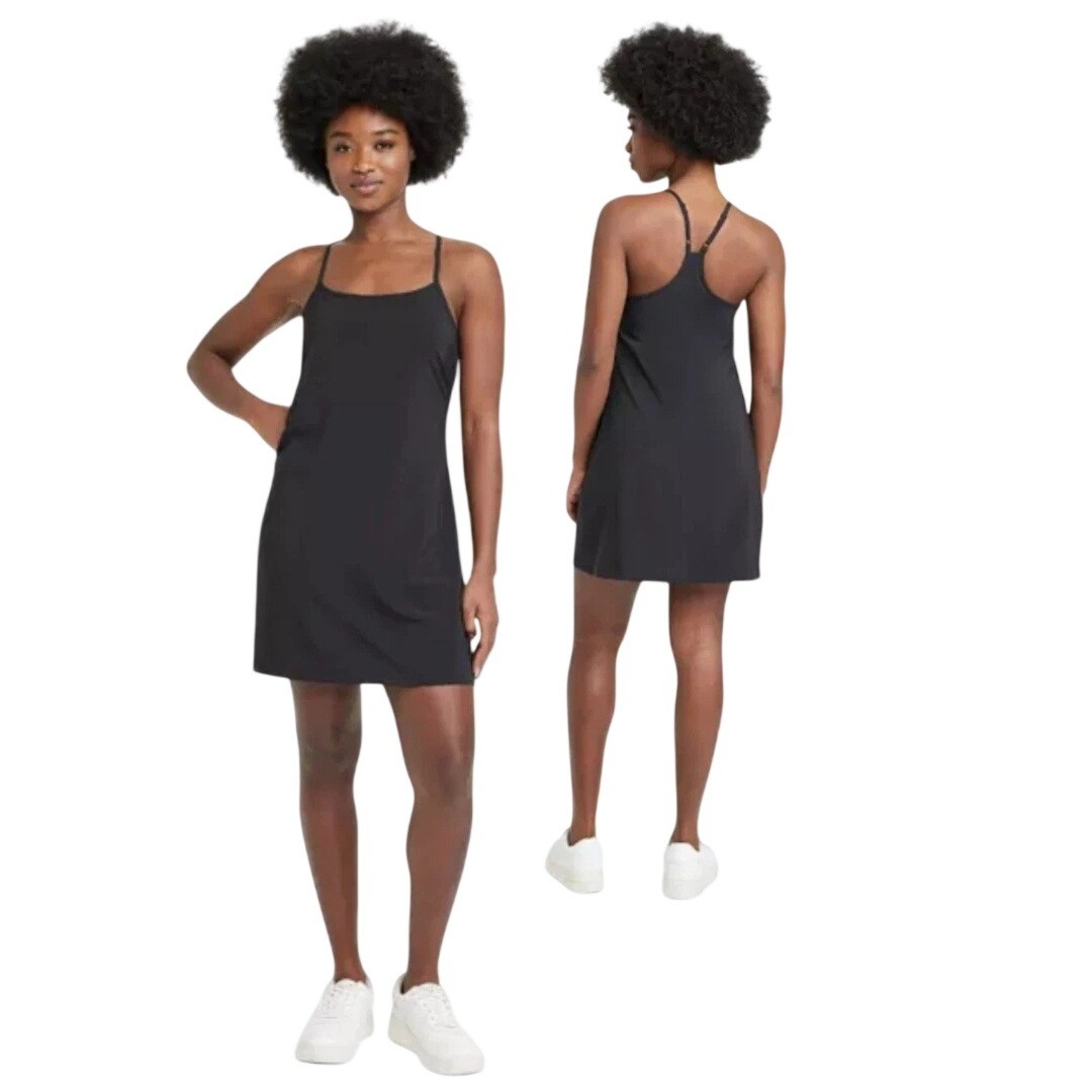 JoyLab Women’s Black Racerback Pockets Athletic Active Dress Size XL