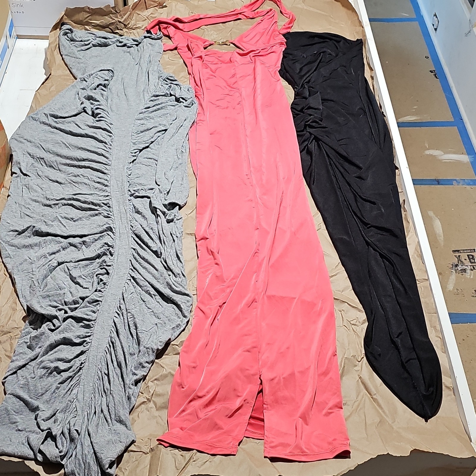 (3) Womans Dresses, HerShe, Fashion Nova , Maxi Bodycon Dress Stretchy (S-M)
