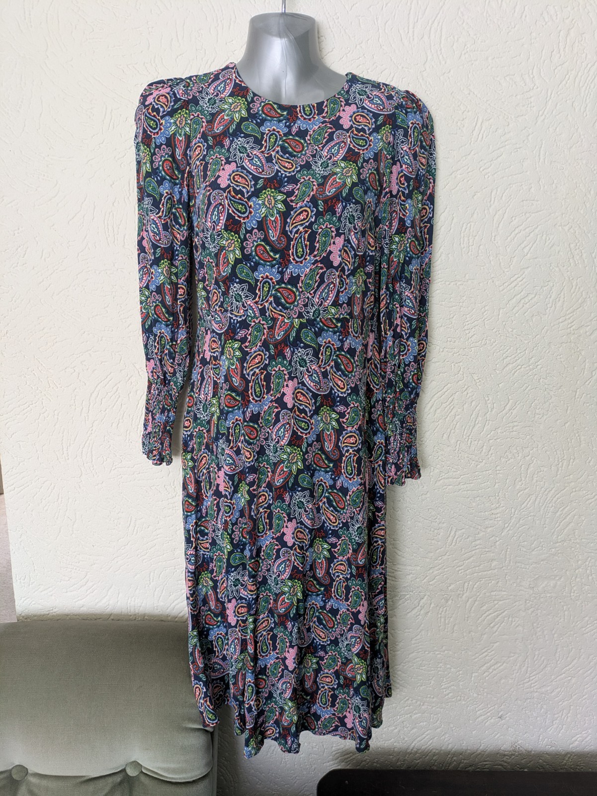 Ladies Paisley Boden Dress Size UK 6 Petite Blue Pink Red Green – Barely Used