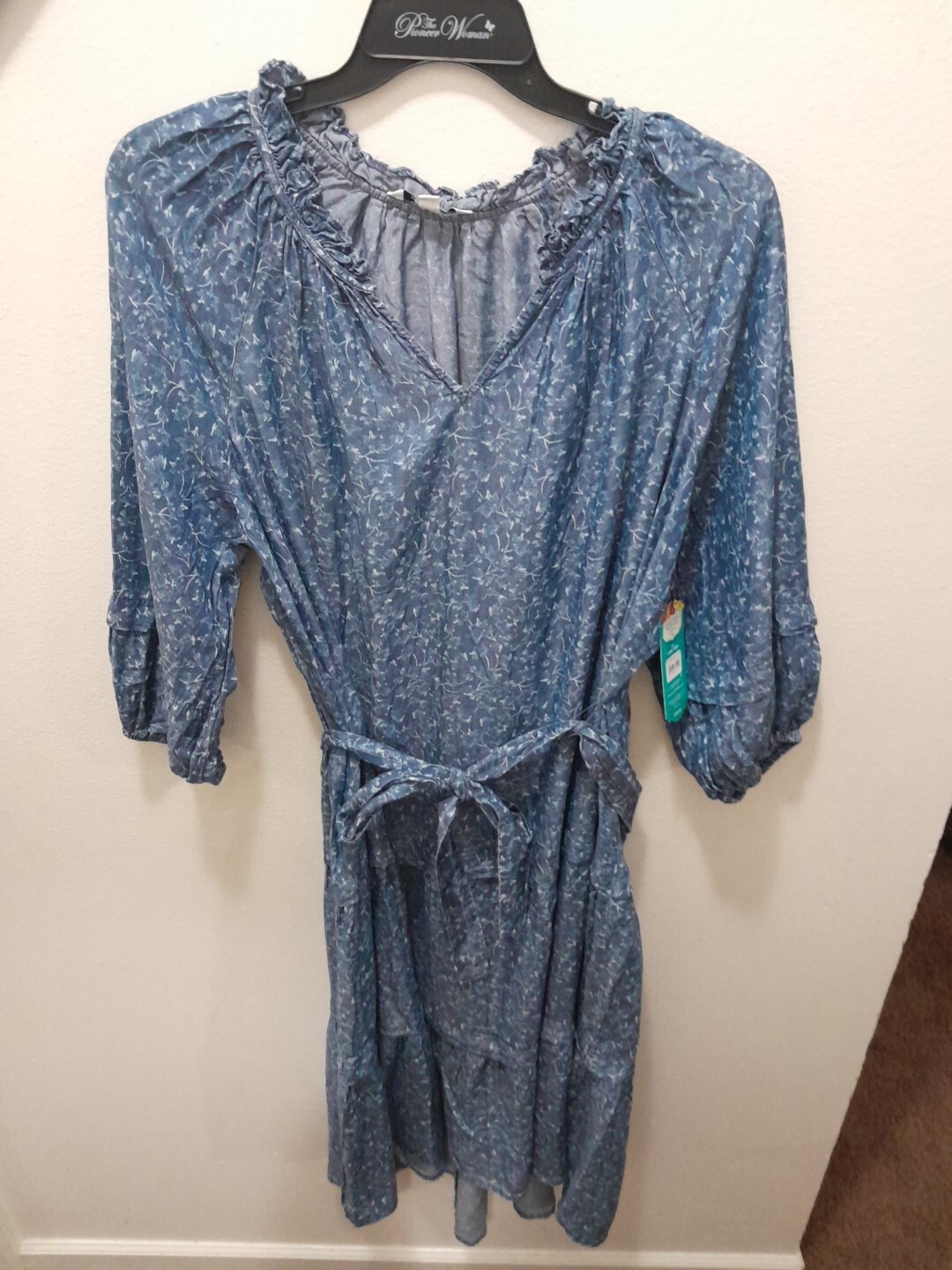 Pioneer Woman 3/4 Sleeve Ruffle Midi Dress Size 1X 16W-18W NWT