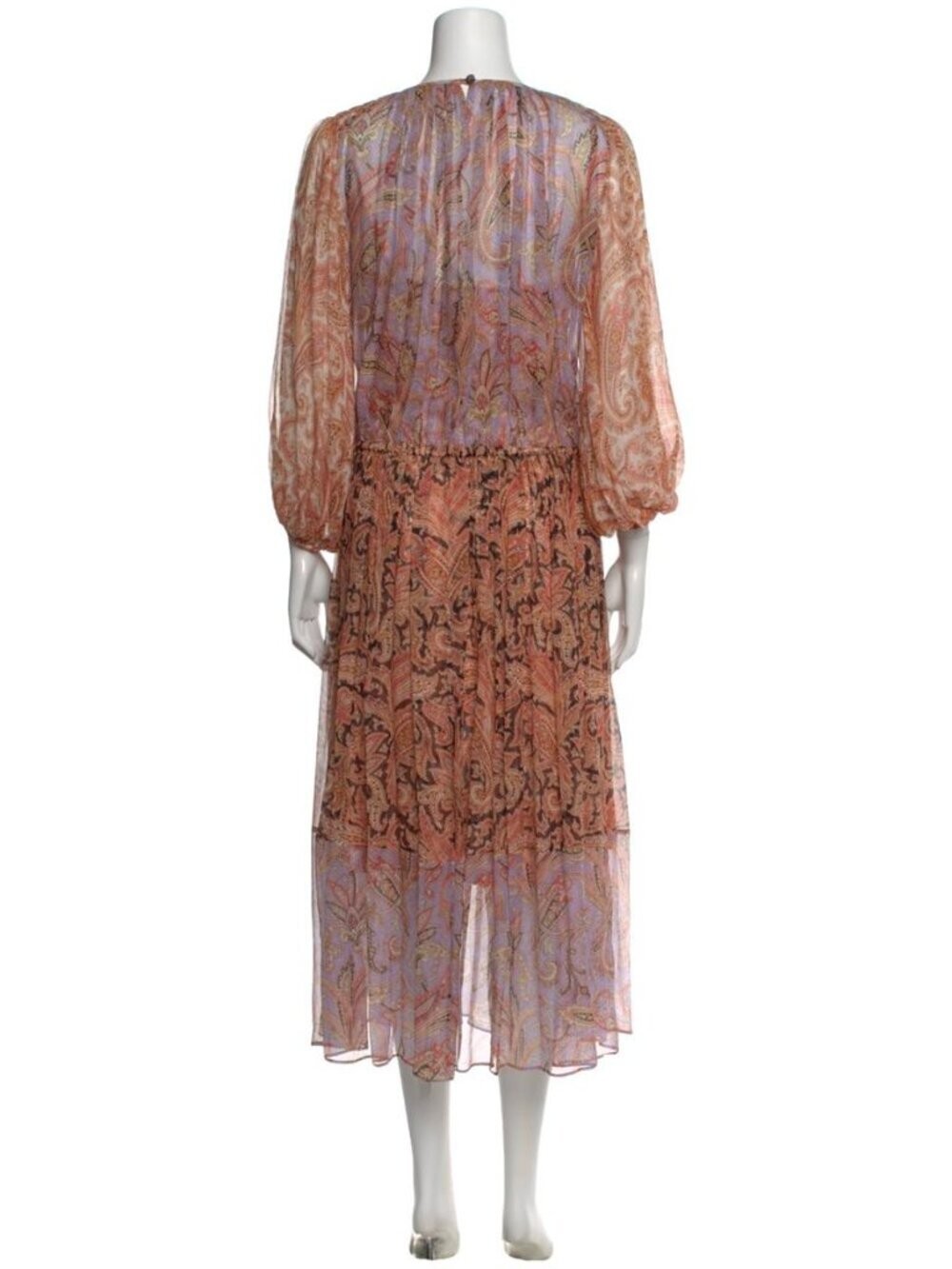 NWOT – Zimmermann Paisley Print Long Dress, Size Petite