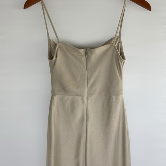 SACHIN & BABI Cali Stain Cowl Drape Neck Maxi Dress in Oyster Bridesmaid Size 0
