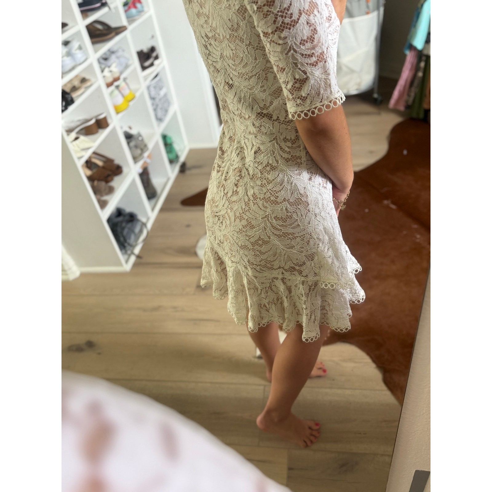 Vincent Camuto Ivory Lace Dress