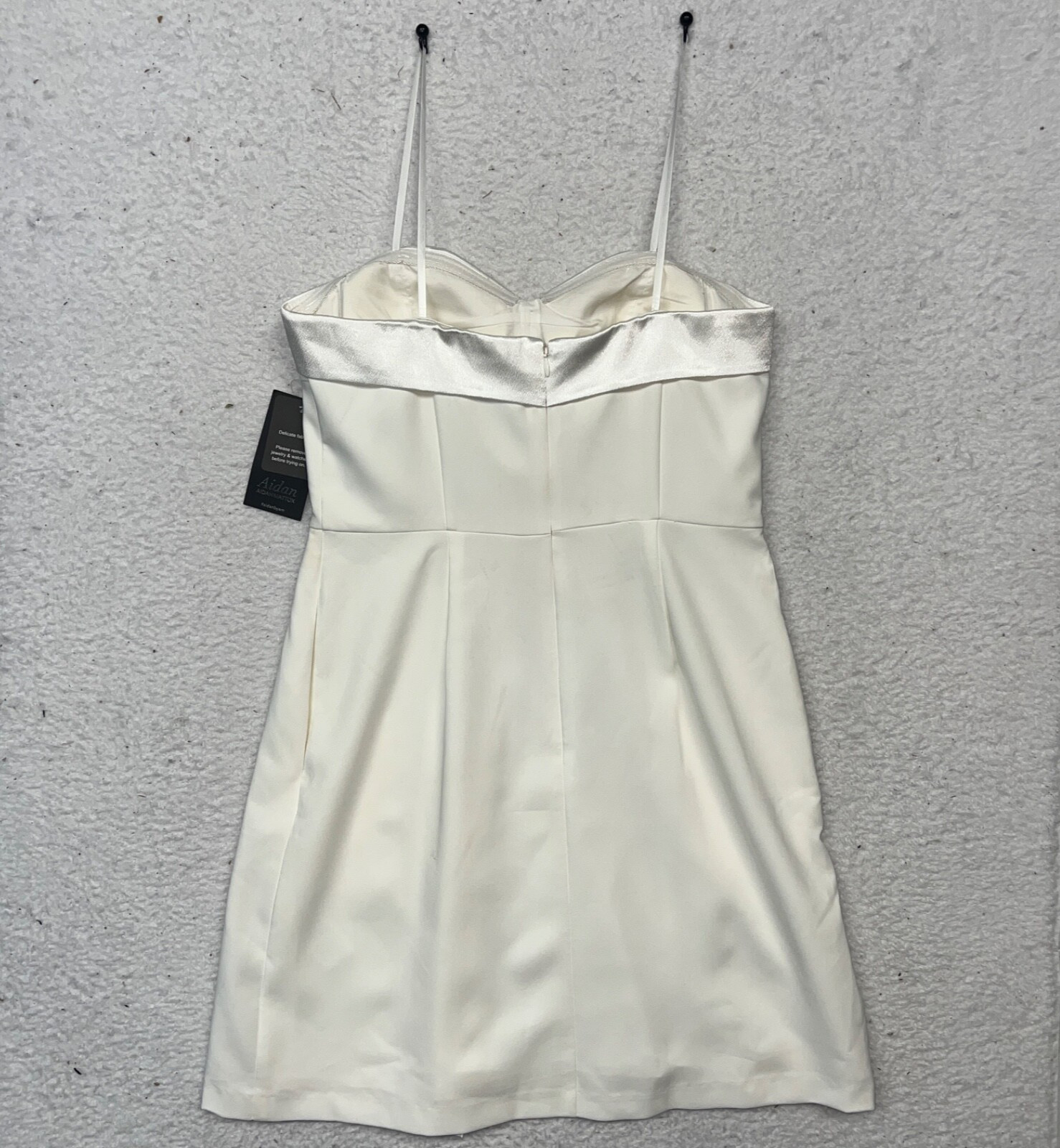 Aidan Mattox Strapless Tuxedo Dress Size 8 NWT Ivory MN1E205509