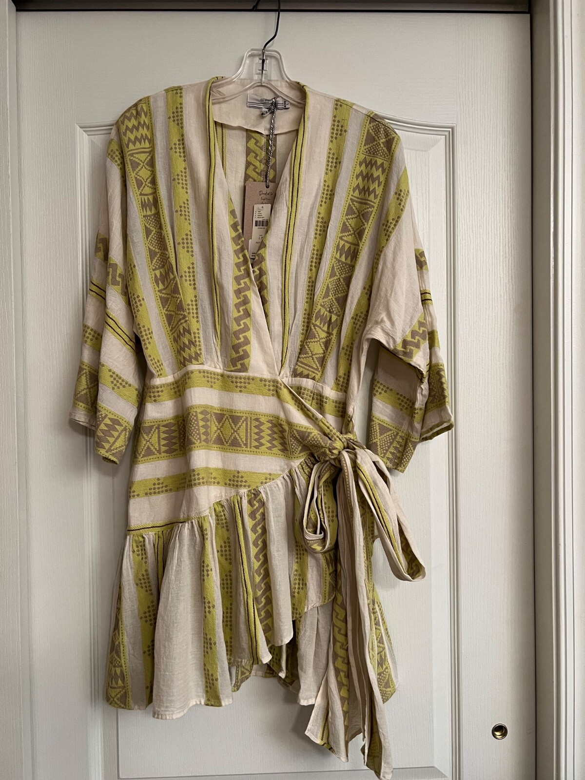 NWT Anthropologie Devotion Twins Belted Mini Dress Size Petite Large