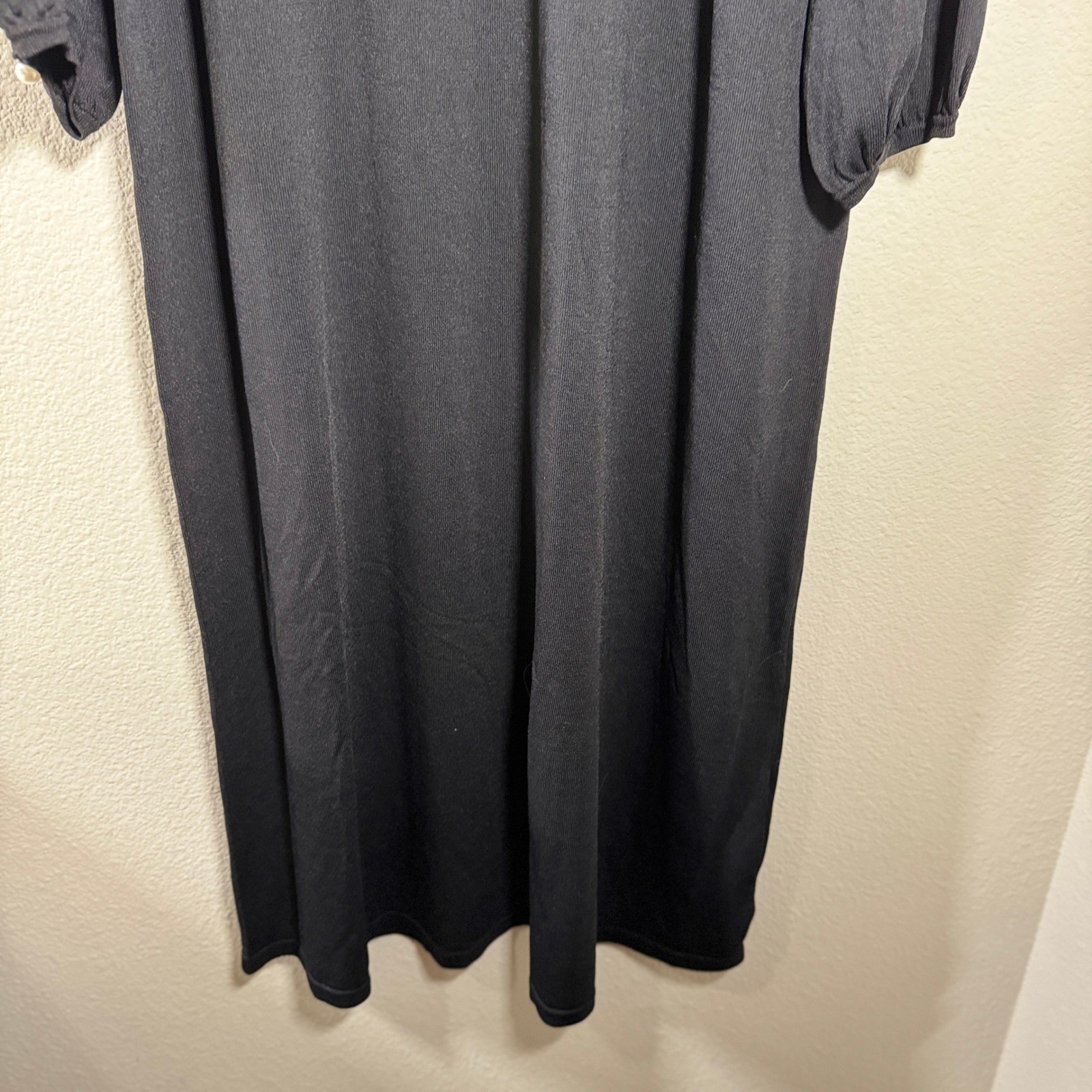 Pomander Place Tuckernuck Black Double Knit Lennox Maxi Sweater Dress XXXL NWT