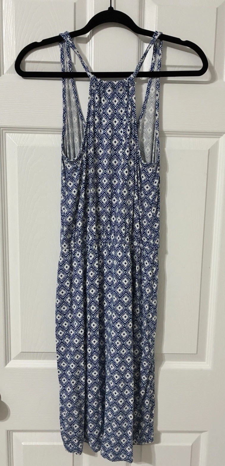 Old Navy Racerback Dresses Size Small Lot of 2 Geometric prints blue + black