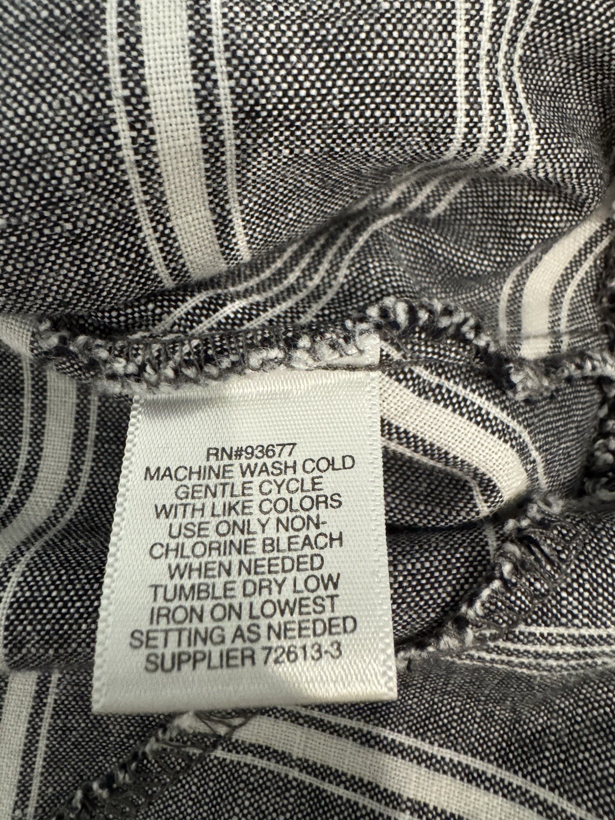 Liz Claiborne Sundress Dark Gray/White Size Large