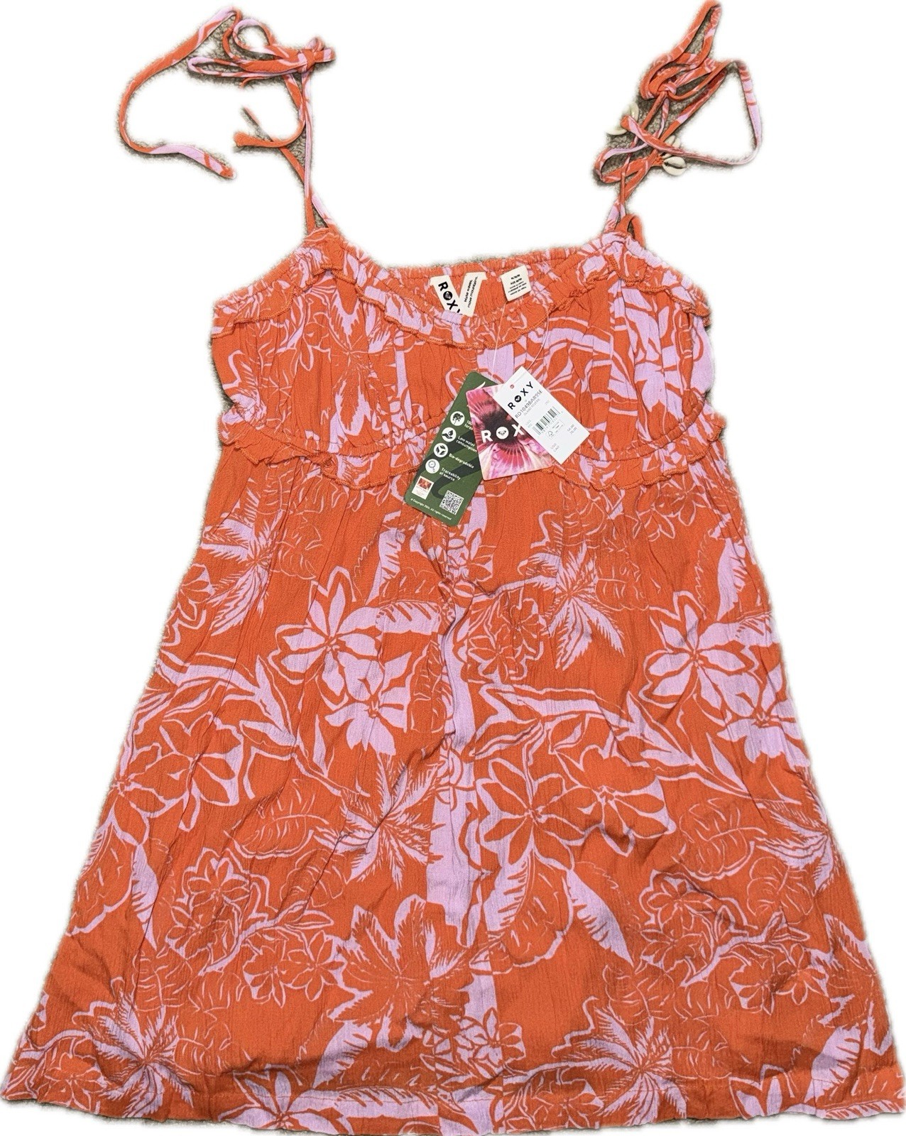 Roxy Women’s Island Reverie Tigerlily Tropicool Print Mini Dress Sz M NWT