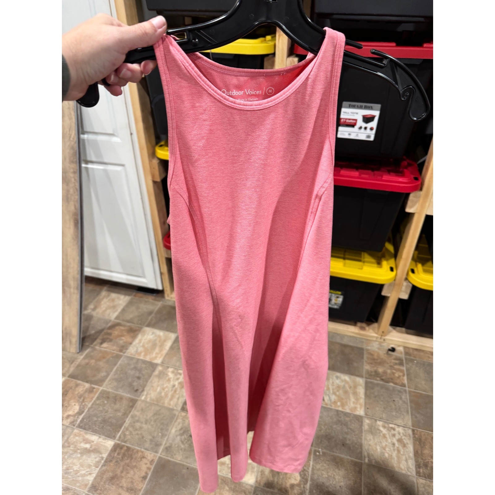 Outdoor Voices Womens Exercise Dress Pink Heathered Racerback Athletic Size M