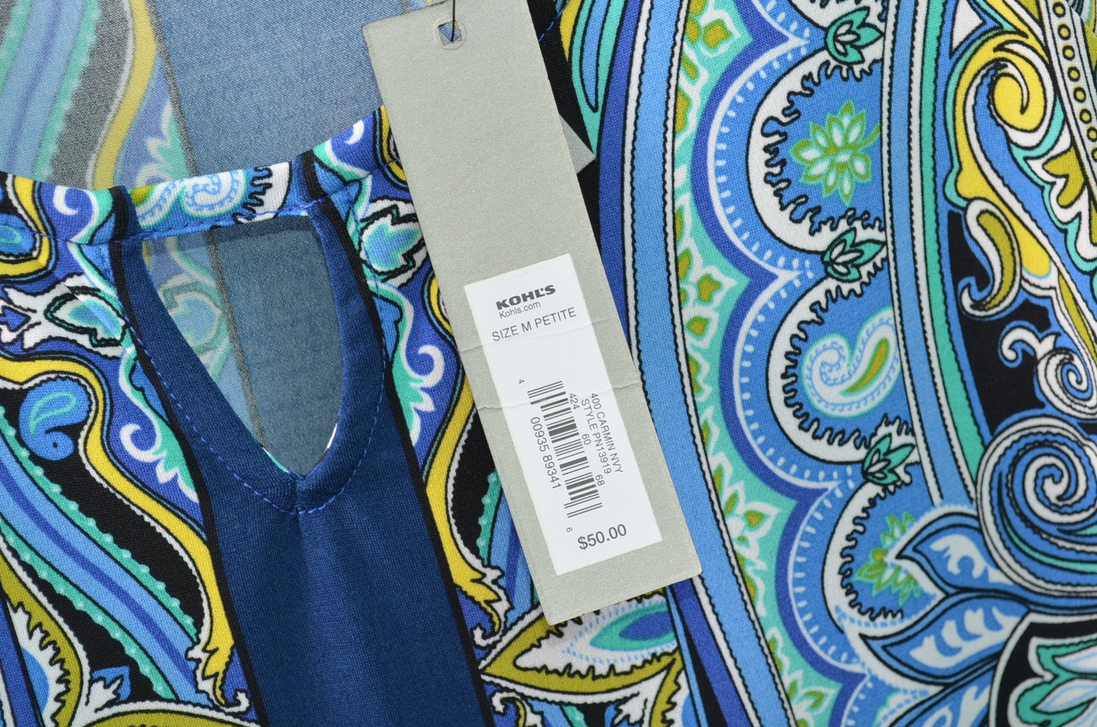 Apt. 9 Womens PM Petites A-Line Knee Length Blue Knit Stretch Polyester Blend