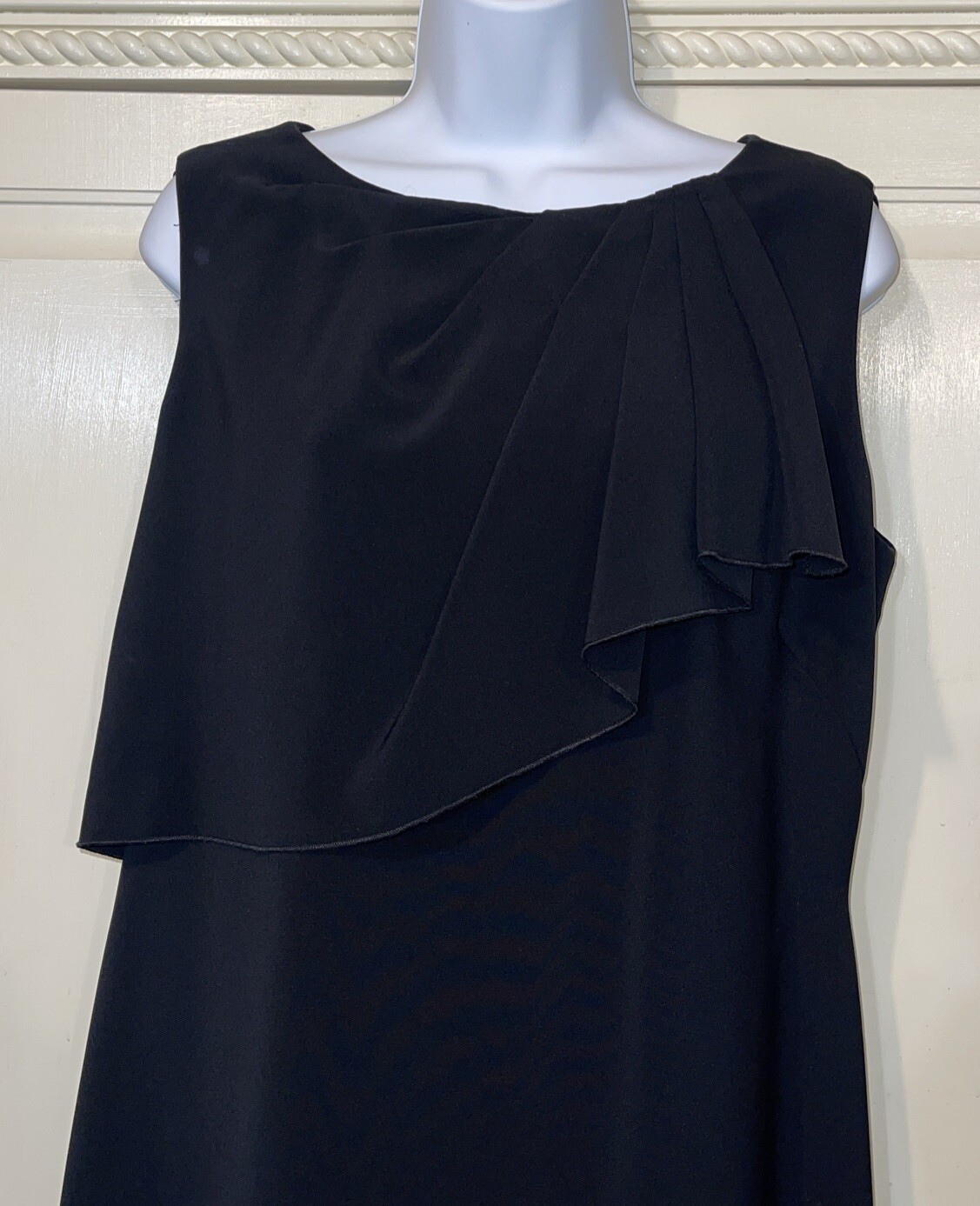 Tahari Dress Women 10 Black Arthur S Levin Midi Knee Length Classy Elegant Party