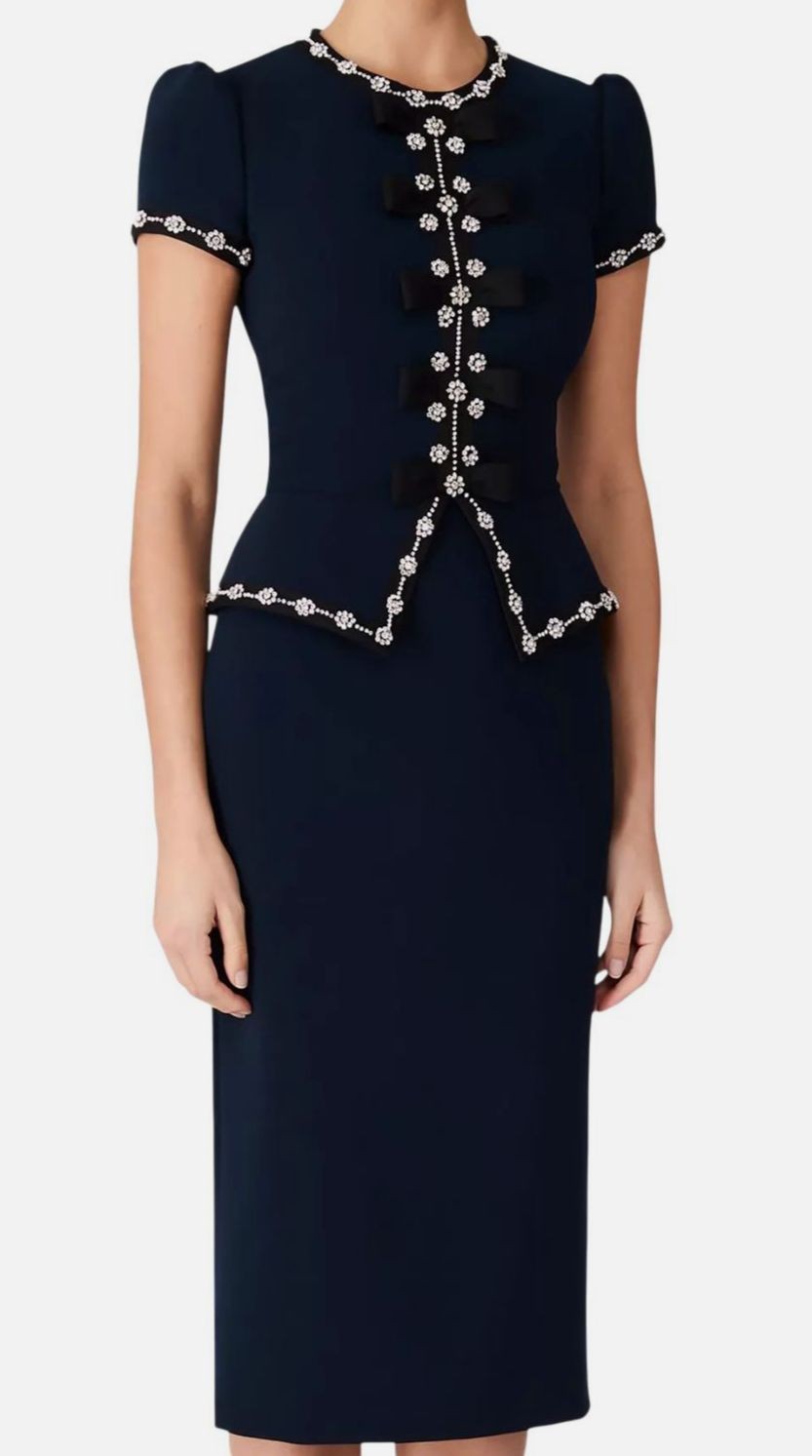 Jenny Packham Women’s Blue Jenny Packham Bisou Dress Size 4