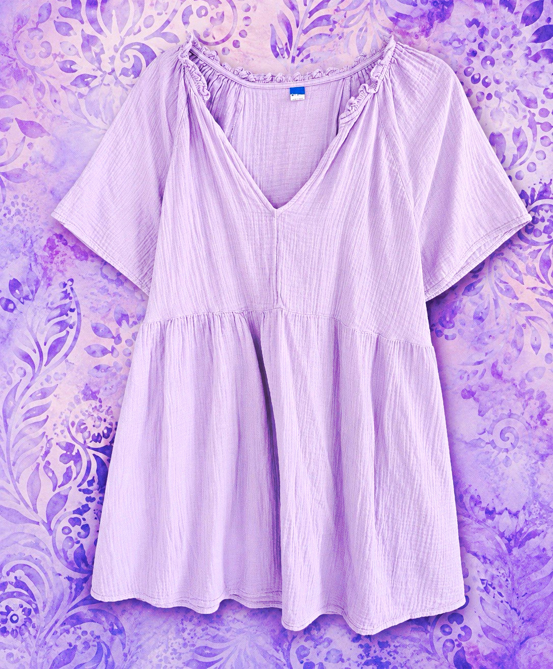 Old Navy Women’s Purple Dress V-Neck Ruffle Flutter Sleeve XL w/ Pockets