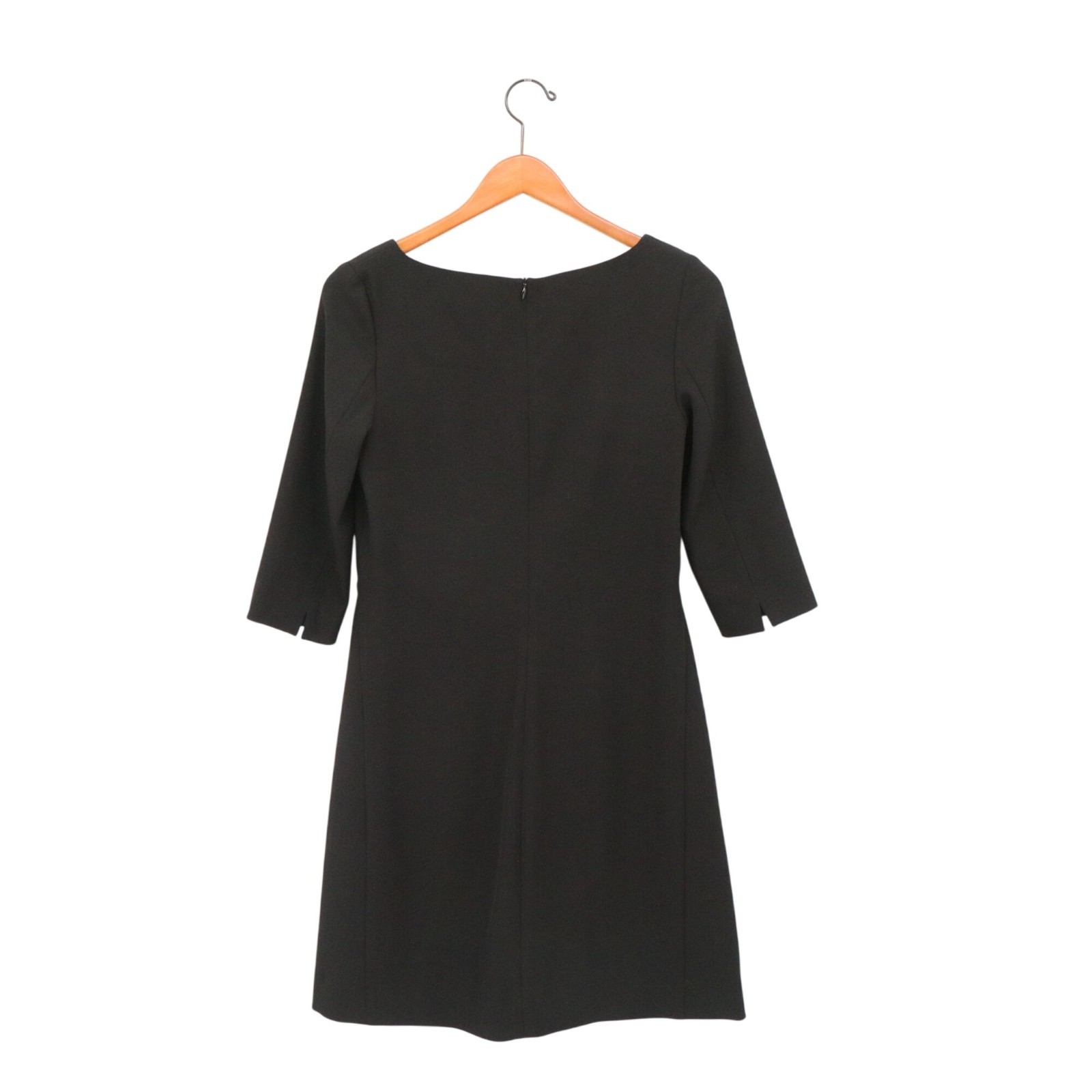 MM LaFleur The Alexandra 2.0 Black A-Line 3/4 Sleeve V-Neck Dress 6
