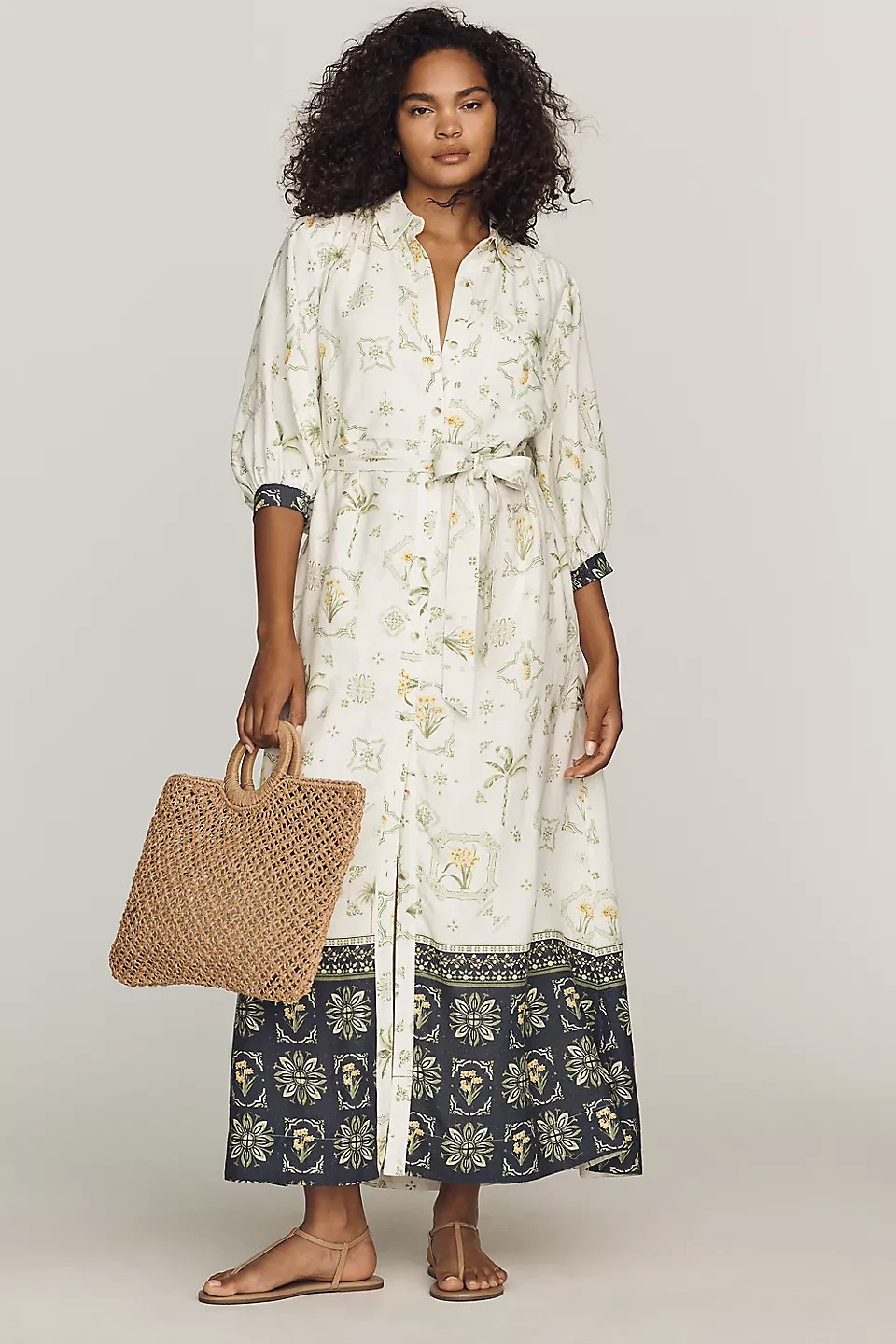 Anthropologie – Mona Linen Shirt Dress by Maeve