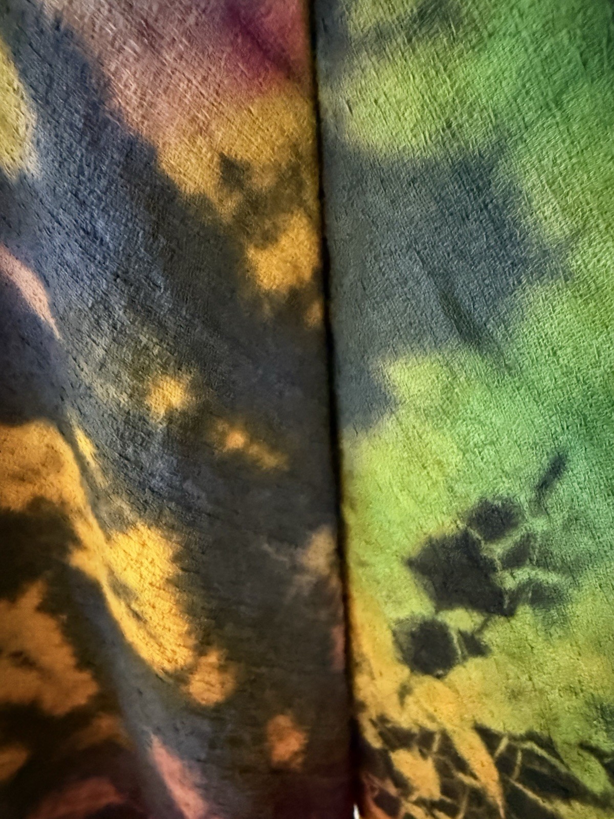Tucan Hand Tie Dye Trapeze 100% Cotton Jacket Coat Dress Mesilla, NM Women’s L