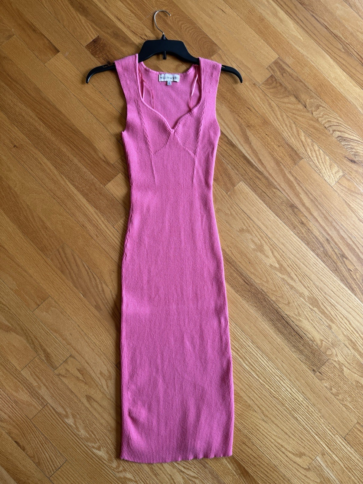 Willow & Wind Women’s Dress Sleeveless Knot Cotton Salmon Pink Size S