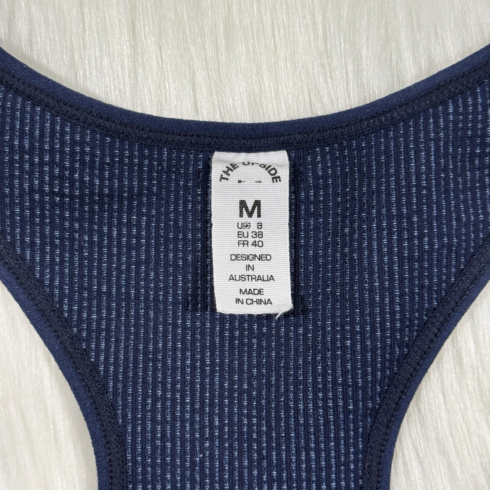 The Upside Women’s Size Medium Japanese Blue Seamless Rib Raf Dress