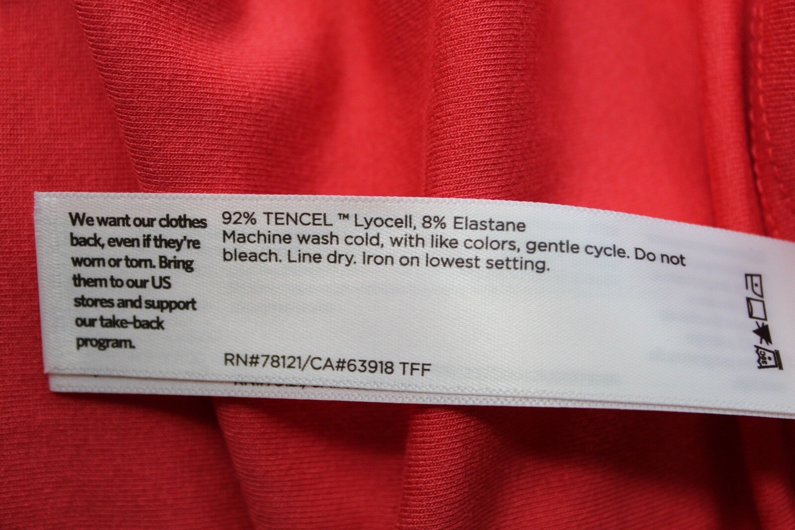 NWT Eileen Fisher Watermelon Tencel Jersey Stretch Shift Dress Small Sleeveless