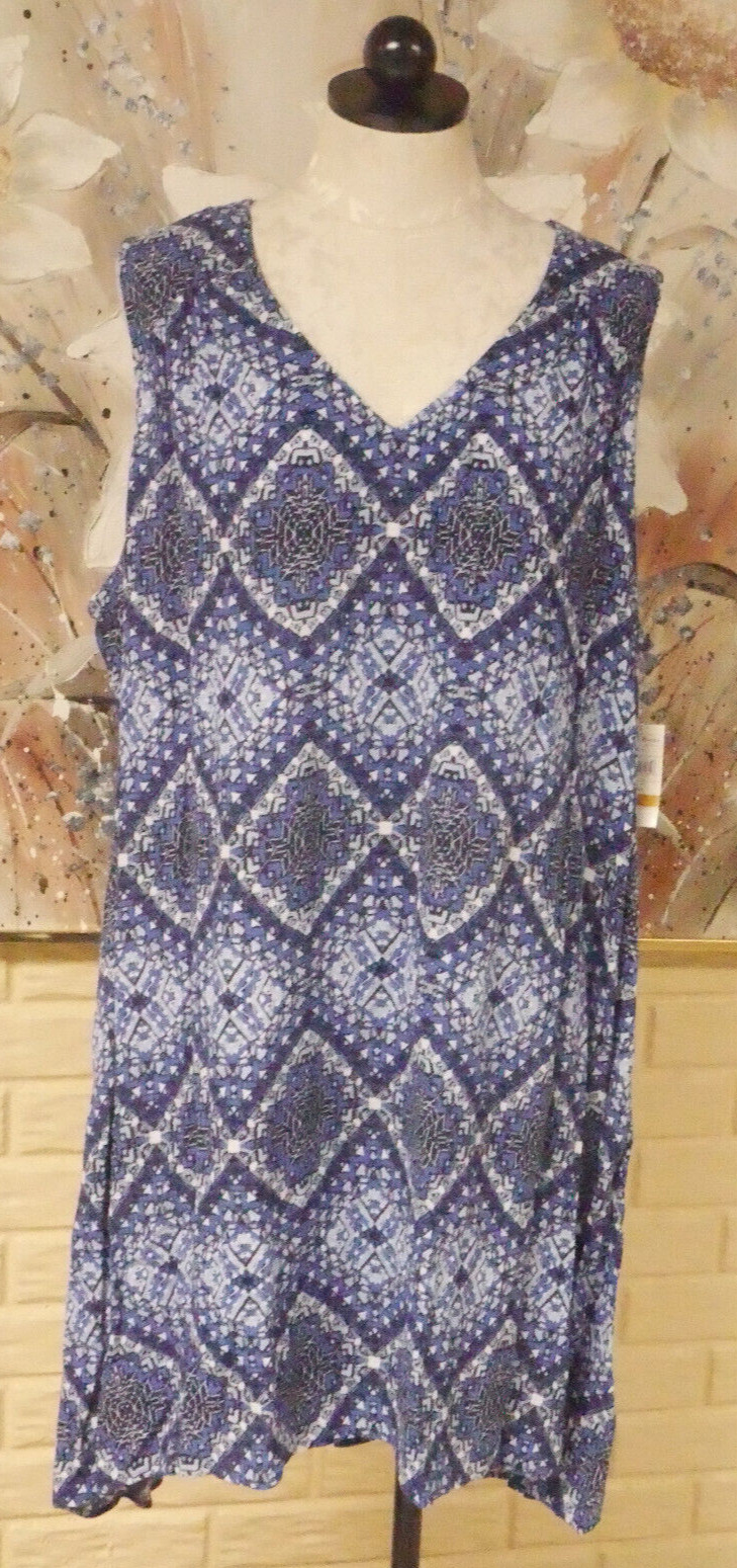 NWT ELEGANT STUDIO WORKS SZ 3X BLUE GRETCHEN DRESS