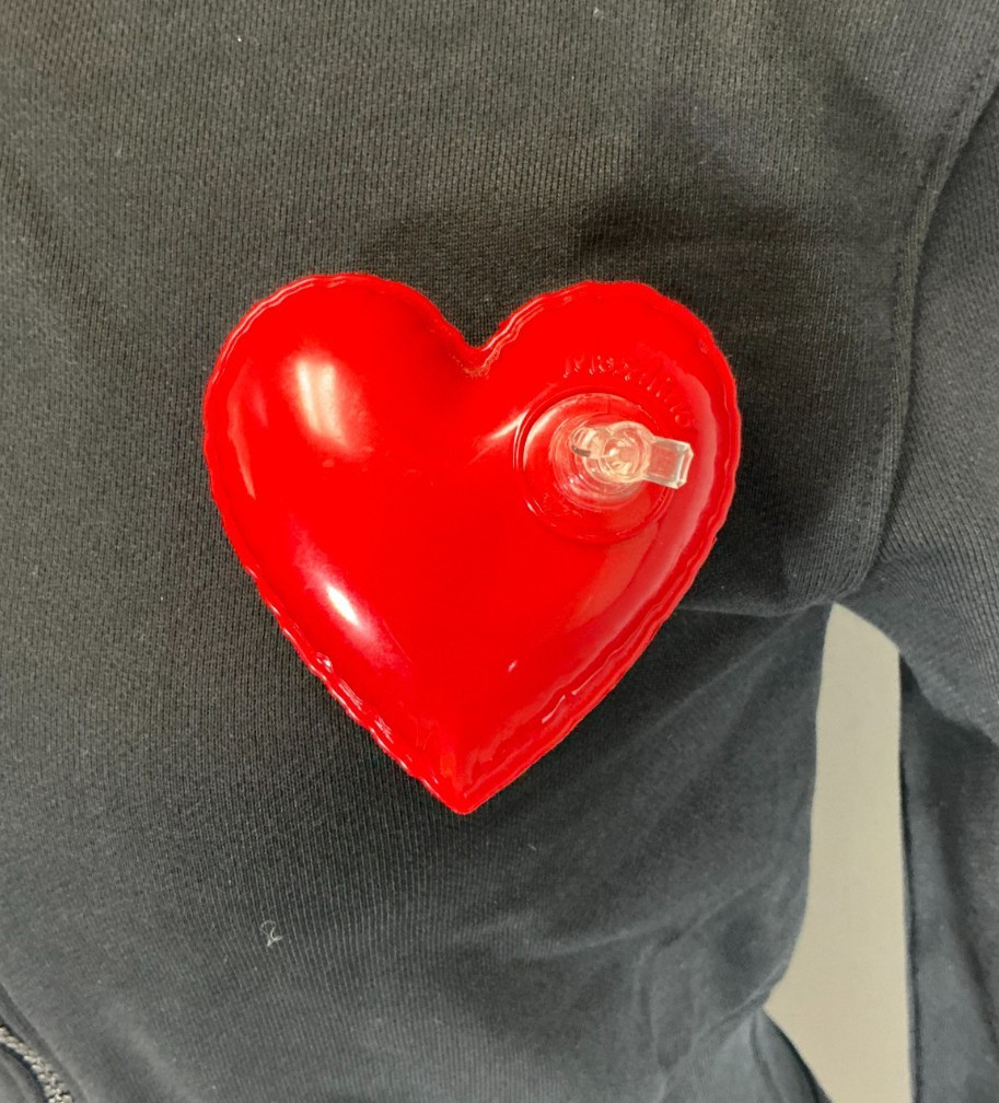 Moschino Inflatable Heart Women’s Size 4 Black Zip Up Hoodie Dress NWT